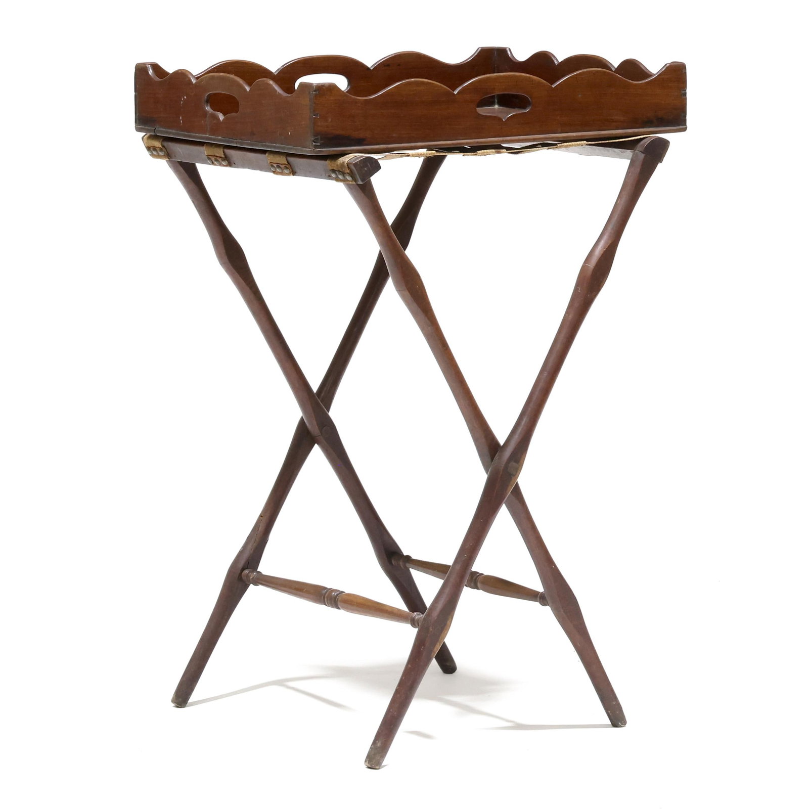 George III Mahogany Butler's Tray on Stand (1 of 6)