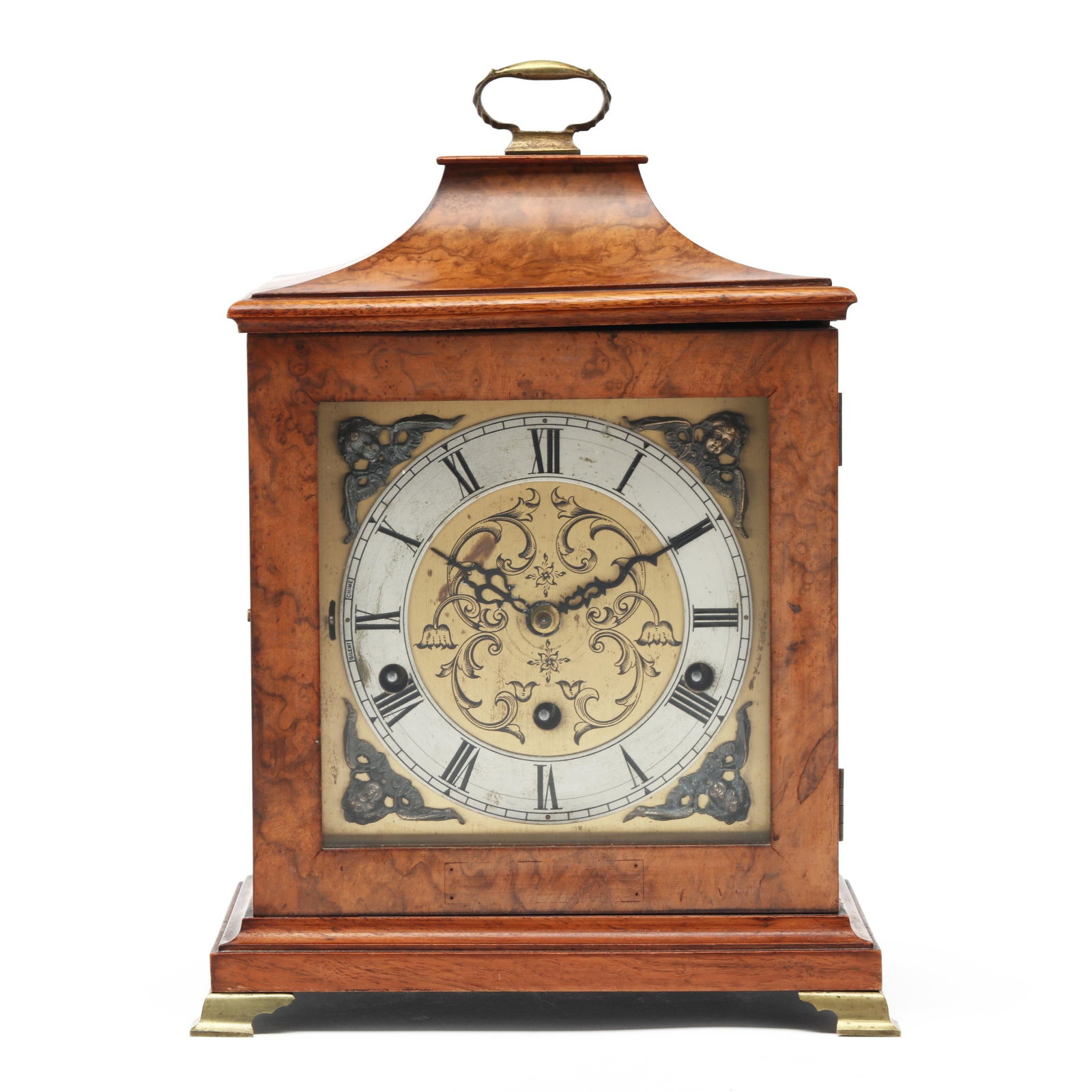 English Burlwood Mantel Bracket Clock (1 of 8)