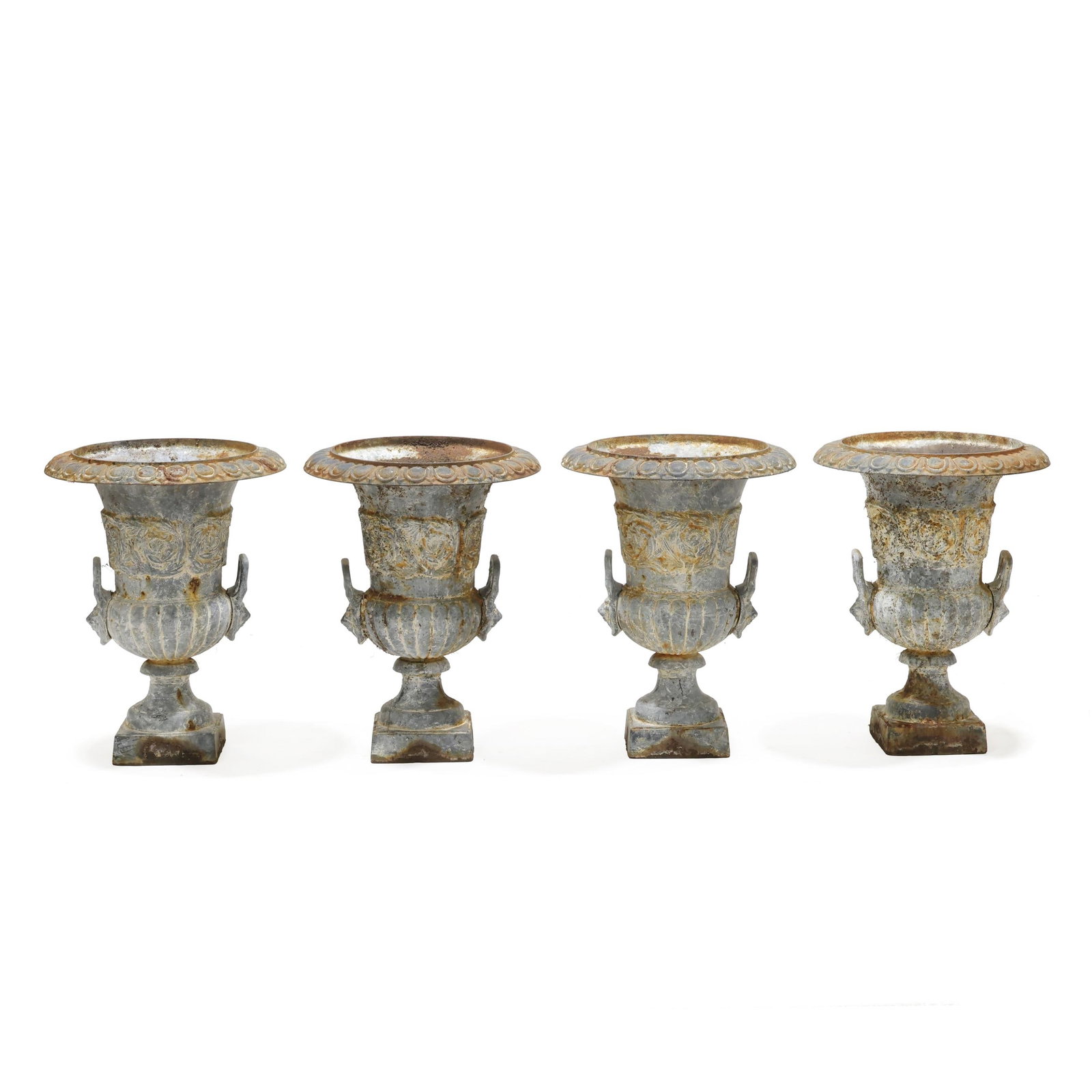Set of Four Classical Style Cast Iron Garden Urns (1 of 9)