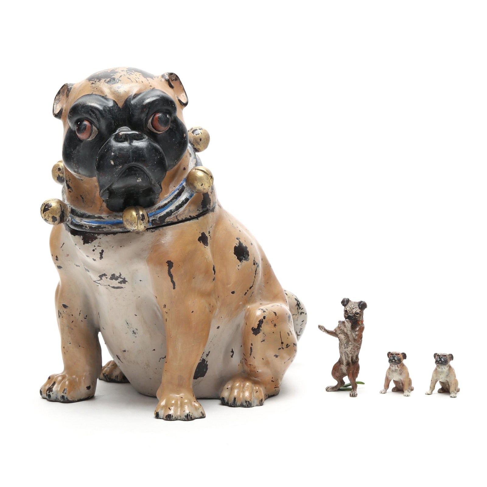 Four Austrian Cold-Painted Models of Pugs, including Franz Bergman (1 of 12)