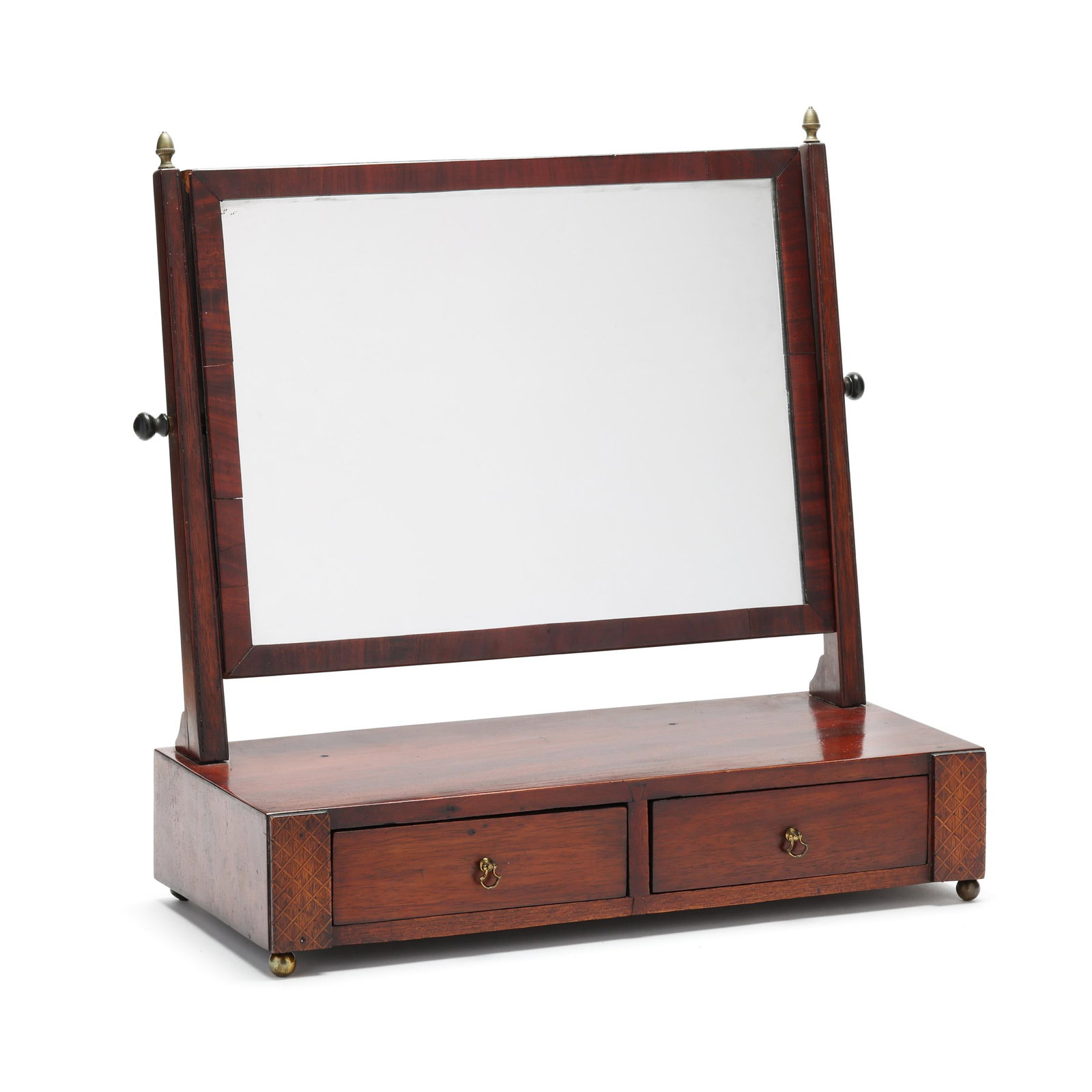 Georgian Style Inlaid Mahogany Gentlemen's Shaving Mirror (1 of 6)