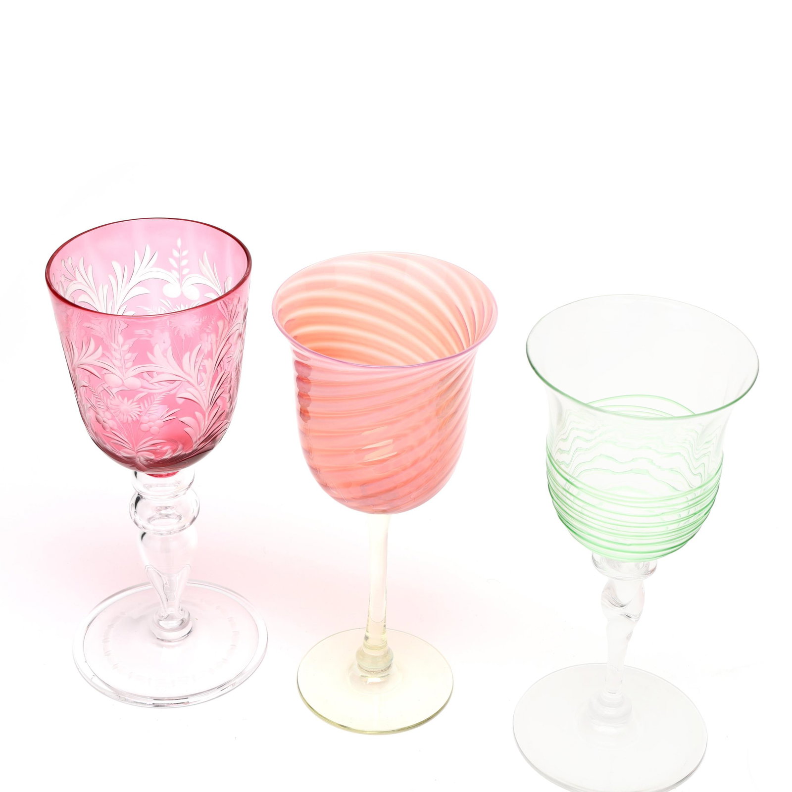 Steuben, Assorted Colored Crystal Stemware - 2