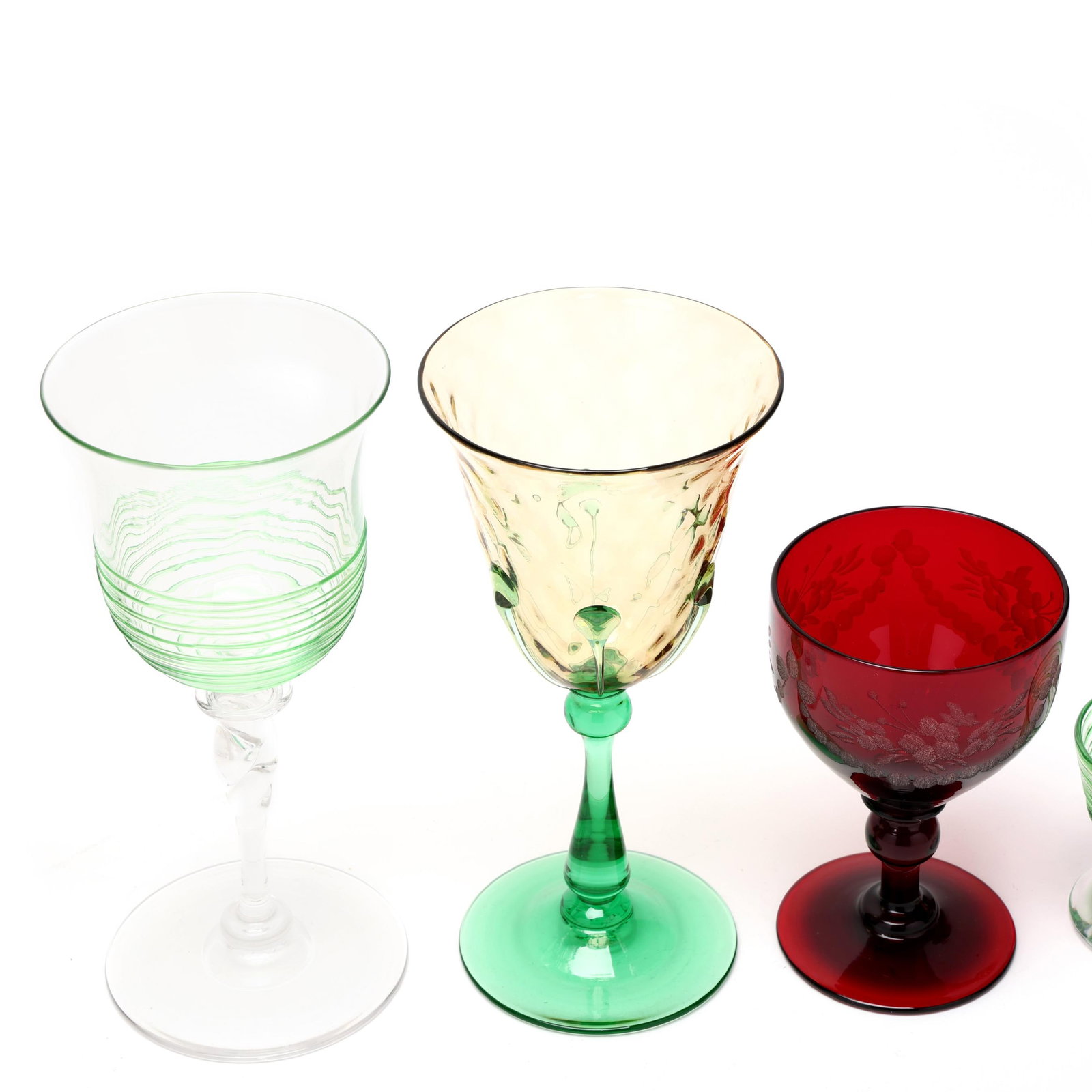Steuben, Assorted Colored Crystal Stemware - 3