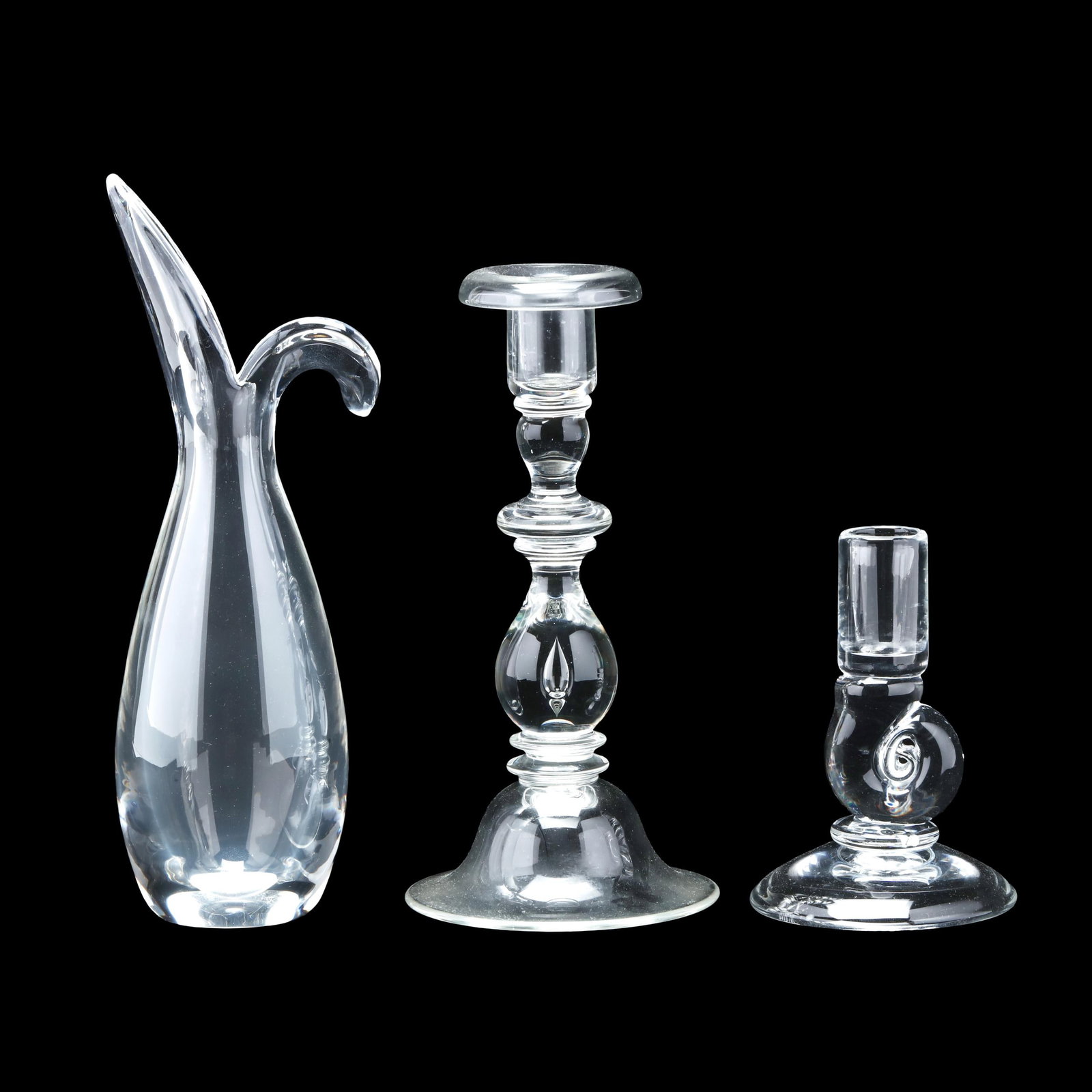 Steuben Crystal Vase and Two Candlesticks (1 of 8)