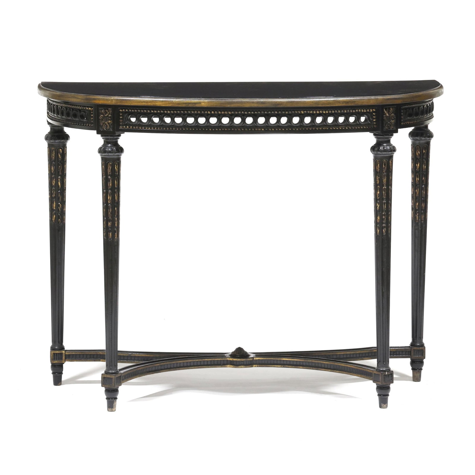 Louis XVI Style Black Lacquered Console (1 of 4)