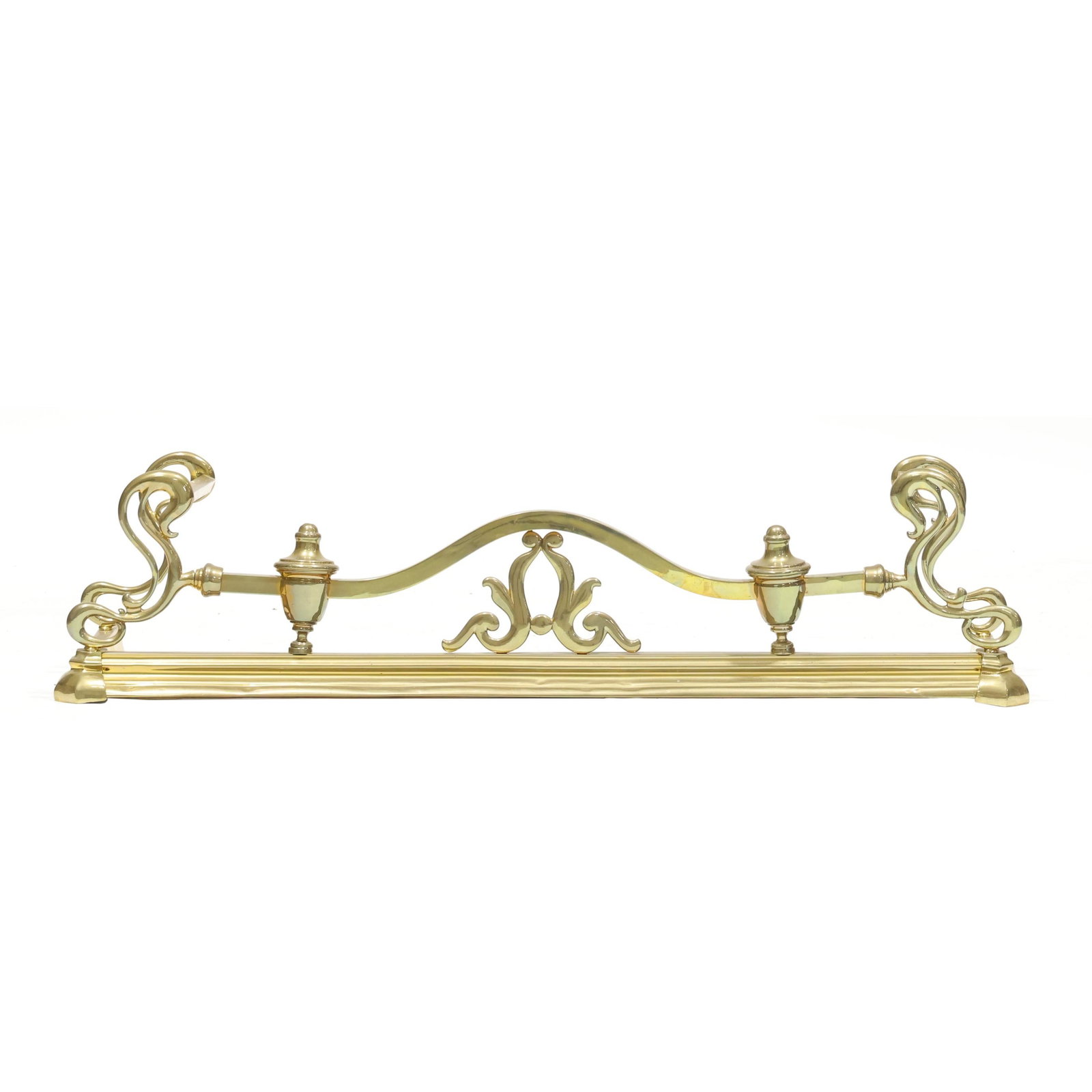 Art Nouveau Brass Fire Fender (1 of 3)