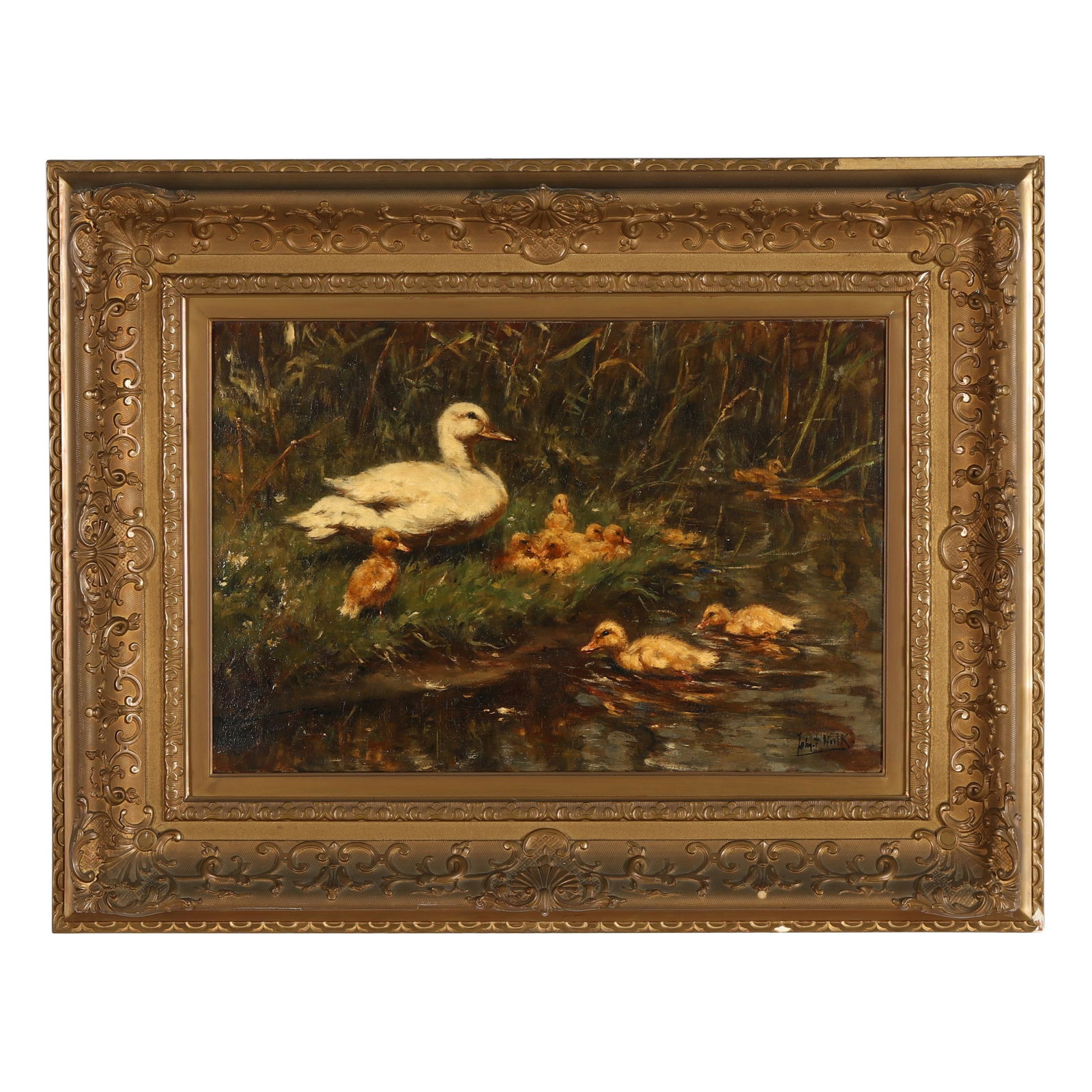 Continental School (circa 1900), Mother Hen and Ducklings (1 of 6)