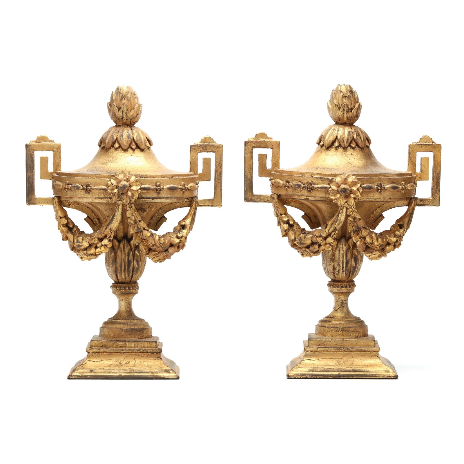 Pair of Vintage Giltwood Neoclassical Style Mantel Brackets (1 of 4)