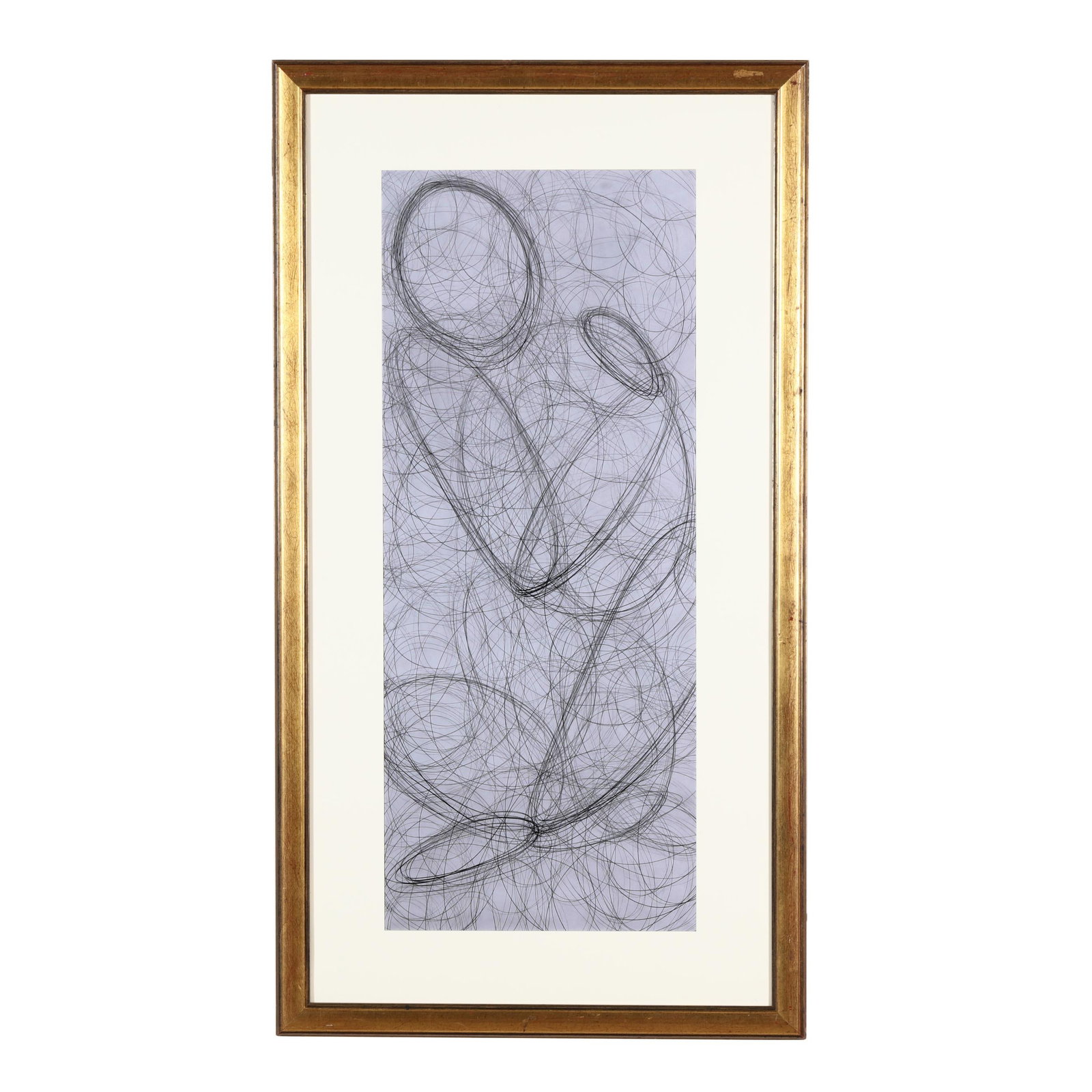 French School (21st Century), La Mere et L'Enfant: French School (21st Century), La Mere et L'Enfant graphite on paper, 2016, pencil titled and inscribed to the verso, matted and framed below glass. Sight size 38 1/2 x 16 in.; Frame dimensions 49 3/4 