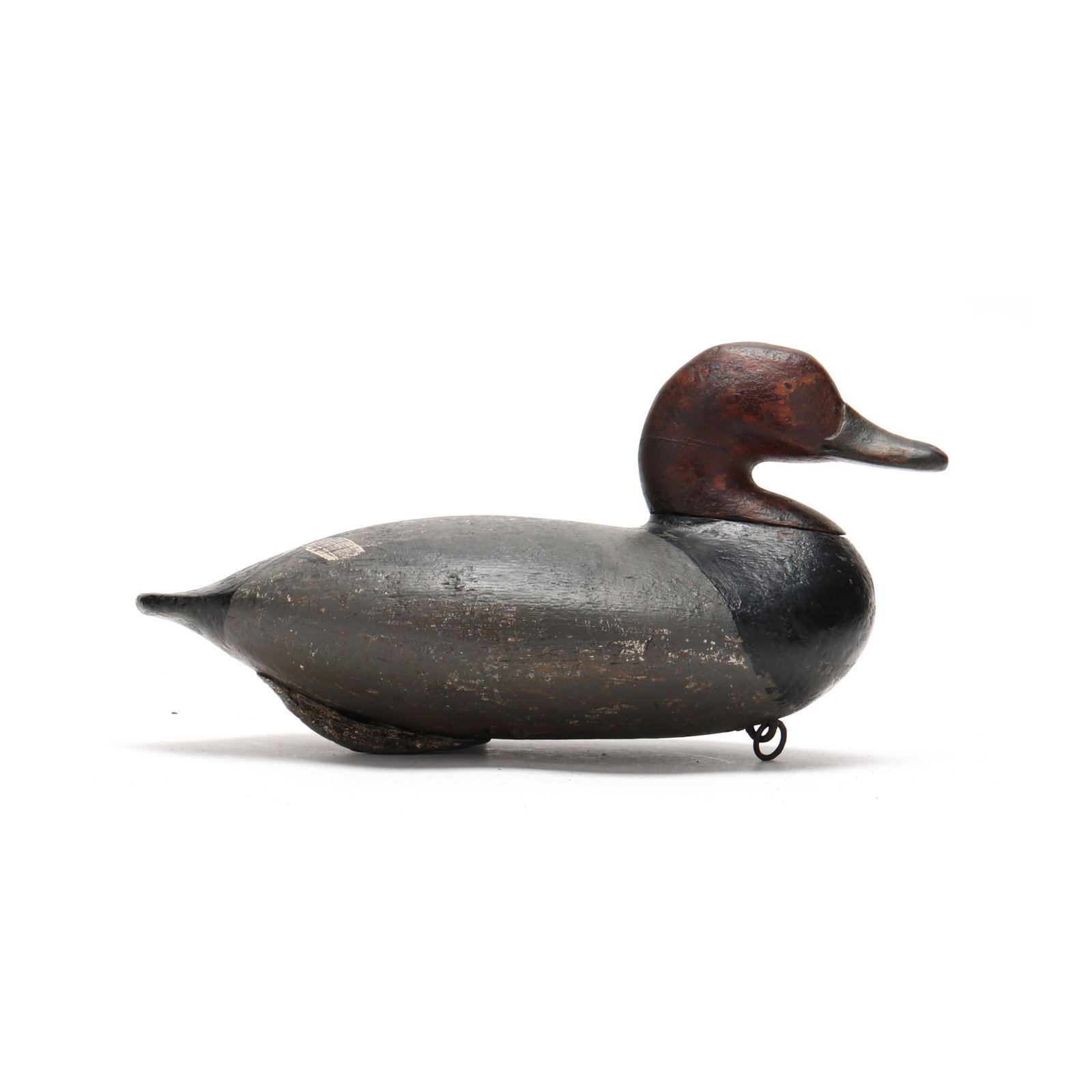 Attributed Dye Family Redhead: Attributed Dye Family Redhead Perryville, Maryland, before 1900, carved and painted wood. Length 14 in. x 7 x 7 From a Private Collection donated to benefit the conservation efforts of Ducks Unlimited