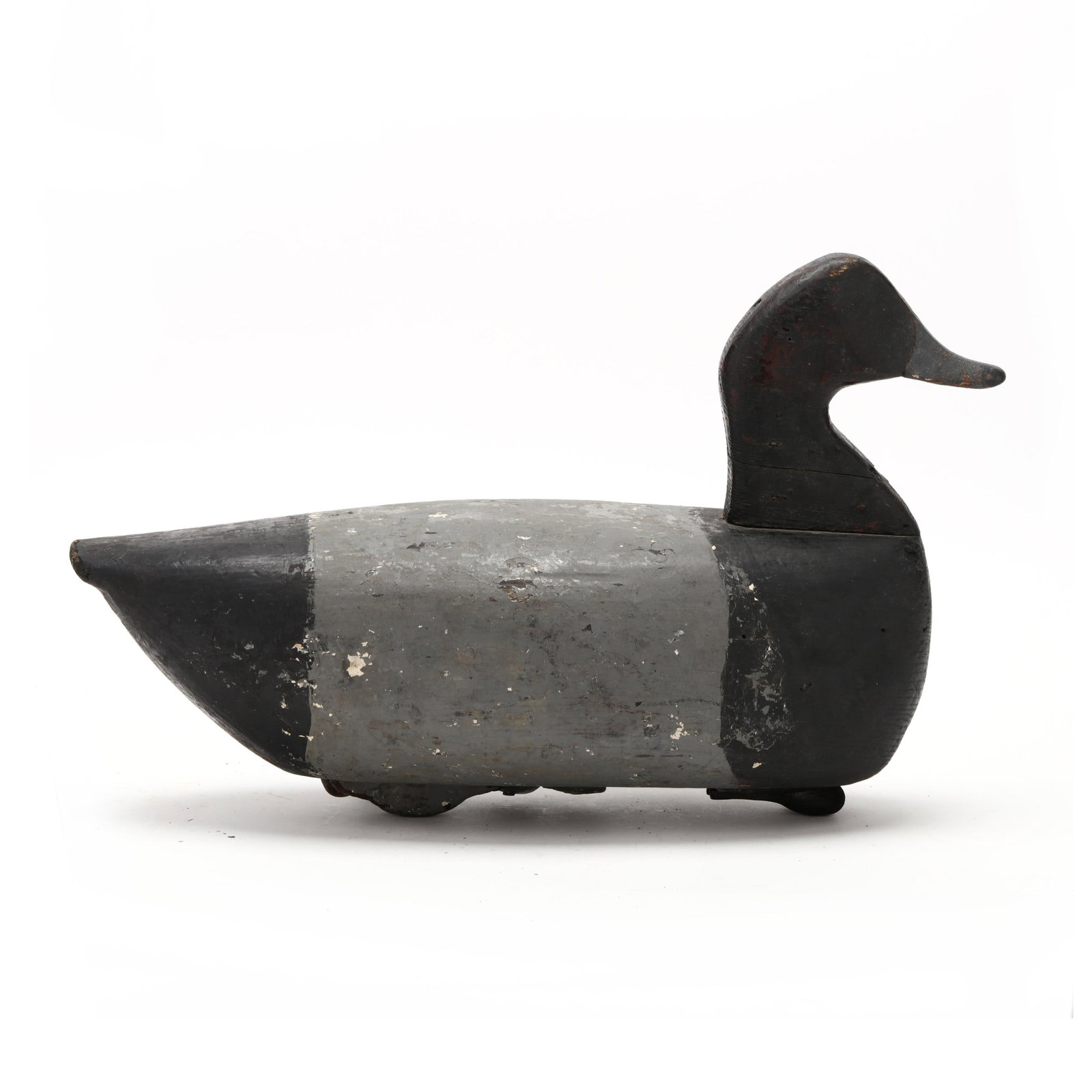 Wallace O'Neal, Sr (NC, 1867-1955), Bluebill: Wallace O'Neal, Sr (NC, 1867-1955), Bluebill Aydlett, North Carolina, circa 1900, carved and painted wood. Length 17.5 in. x 11 x 6.5 Additional high-resolution photos are available at www.lelandlittl