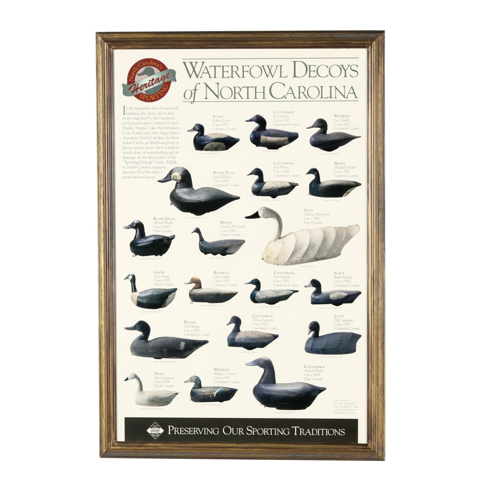 Waterfowl Decoys of North Carolina, Framed Poster (1 of 4)
