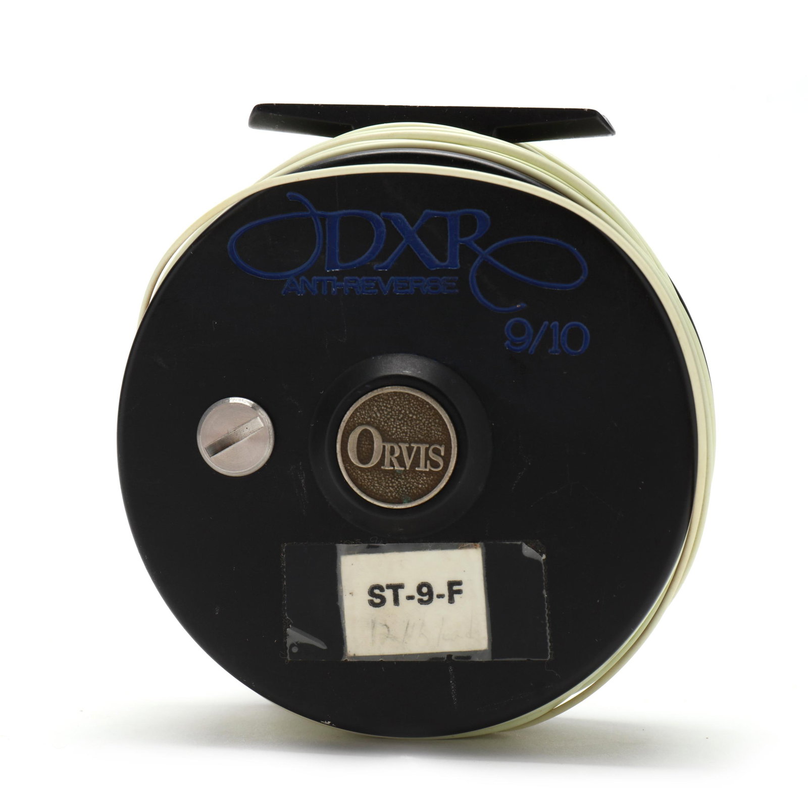 Orvis DXR Anti-Reverse 9/10 Fly Reel: Orvis DXR Anti-Reverse 9/10 Fly Reel Fly Reel, ST-9-F line, and factory Orvis case. Reel Diameter 3 5/8 in. Additional high-resolution photos are available at www.lelandlittle.com