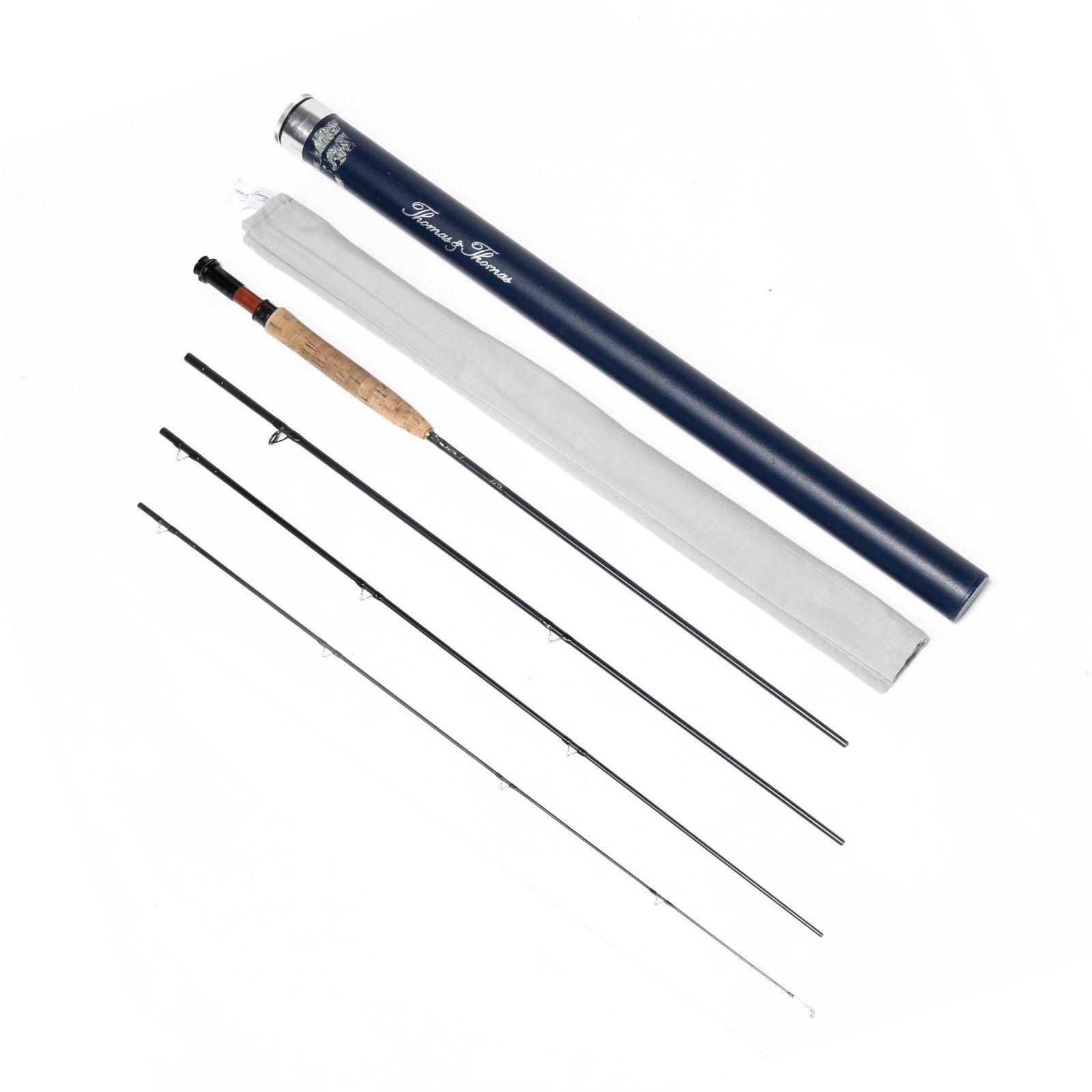 Thomas and Thomas HS906-4 9'0" 6 Wt Travel Fly Rod: Thomas and Thomas HS906-4 9'0" 6 Wt Travel Fly Rod Graphite blank, cork grip, hardwood reel seat, factory tube and sock. Tube length 30 in. x 2 Additional high-resolution photos are available at www.l