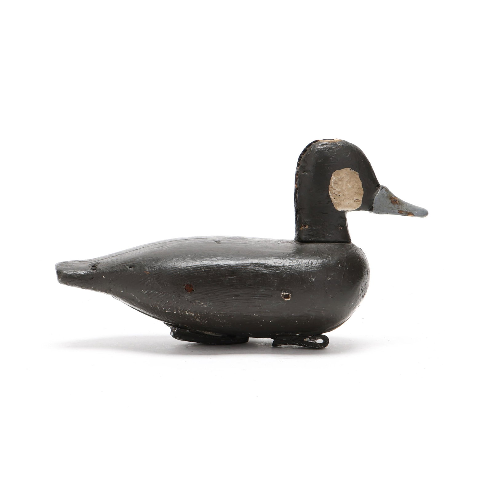 Early Knotts Island Ruddy Duck: Early Knotts Island Ruddy Duck Knotts Island, North Carolina, circa 1910, carved and painted wood. Length 9.5 in. x 5 x 4 From a Private Collection donated to benefit the conservation efforts of Ducks