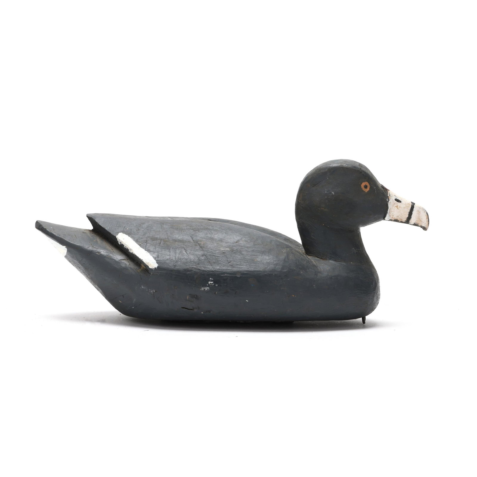 Vizier Family (LA), Coot: Vizier Family (LA), Coot Galliano, Louisiana, circa 1950s, carved and painted wood. Length 11.25 in. x 4 x 5 Wing relief carving, fashioned from cypress. From a Private Collection donated to benefit t