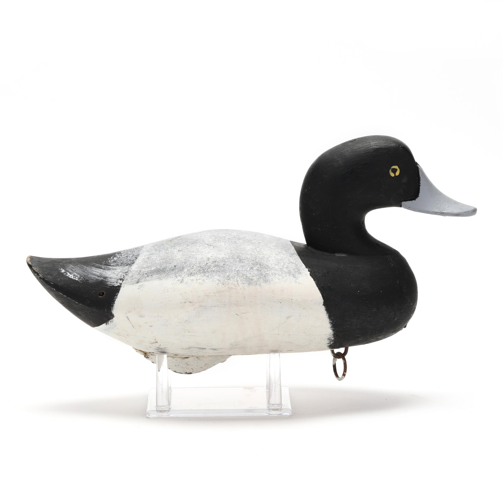 Holly Family Bluebill: Holly Family Bluebill Havre de Grace, Maryland, circa 1900, carved and painted wood. Length 13 in. x 7 x 6 From a Private Collection donated to benefit the conservation efforts of Ducks Unlimited,