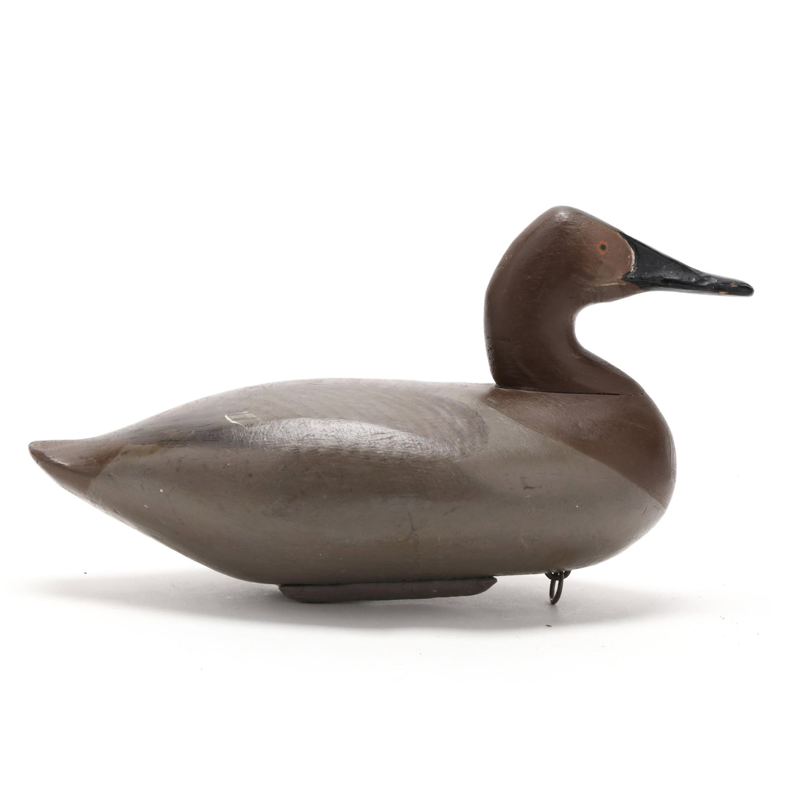 Early Upper Bay Hen Canvasback: Early Upper Bay Hen Canvasback Upper Bay, Maryland, circa 1940s, carved and painted wood. Length 14.5 in. x 8 x 7 From a Private Collection donated to benefit the conservation efforts of Ducks