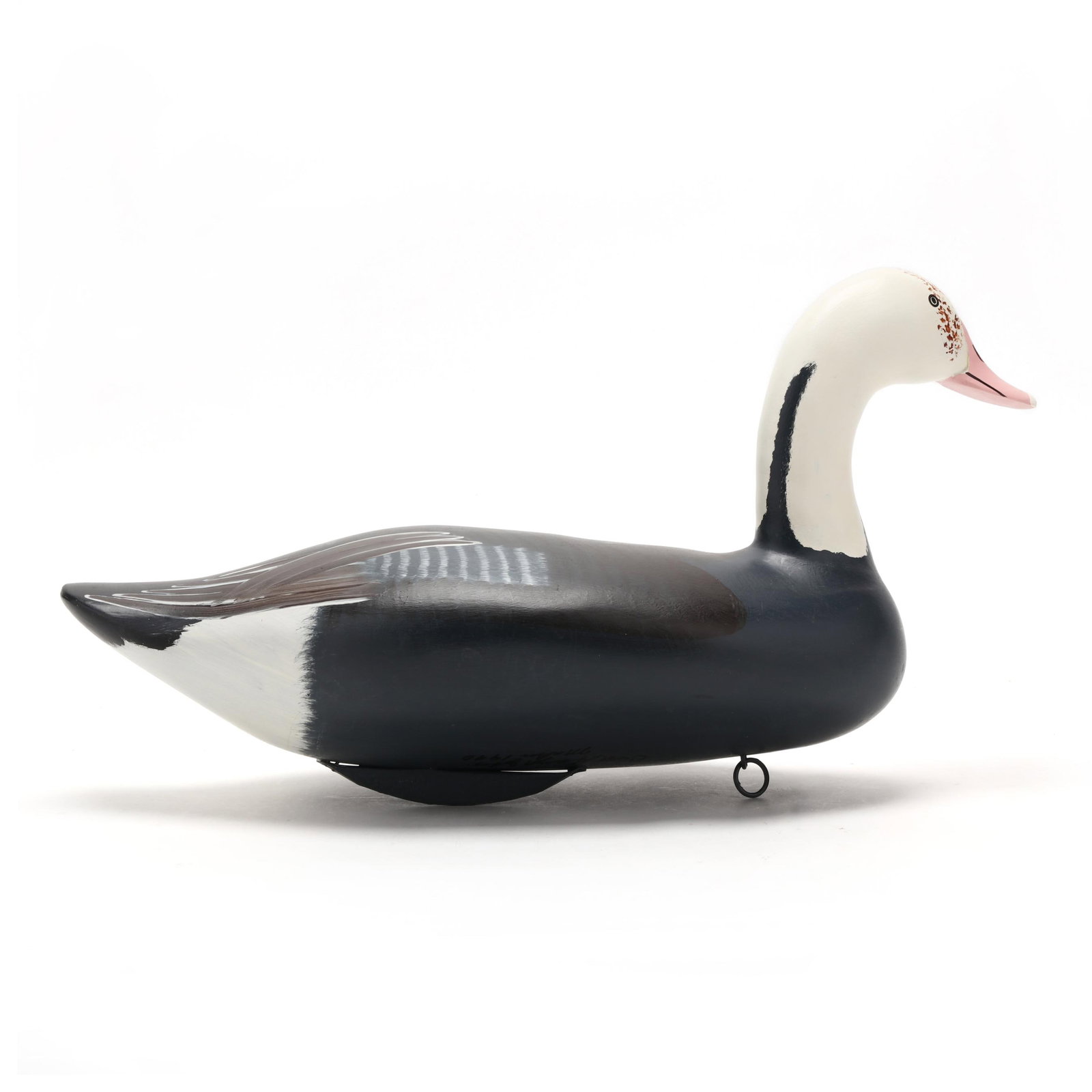 Captn Harry Jobes (MD, 1936-2019), Blue Goose: Captn Harry Jobes (MD, 1936-2019), Blue Goose Havre de Grace, Maryland, 1990, carved and painted wood, signed and dated. Length 21 in. x 10 x 8 Head turned to the left. Additional high-resolution phot