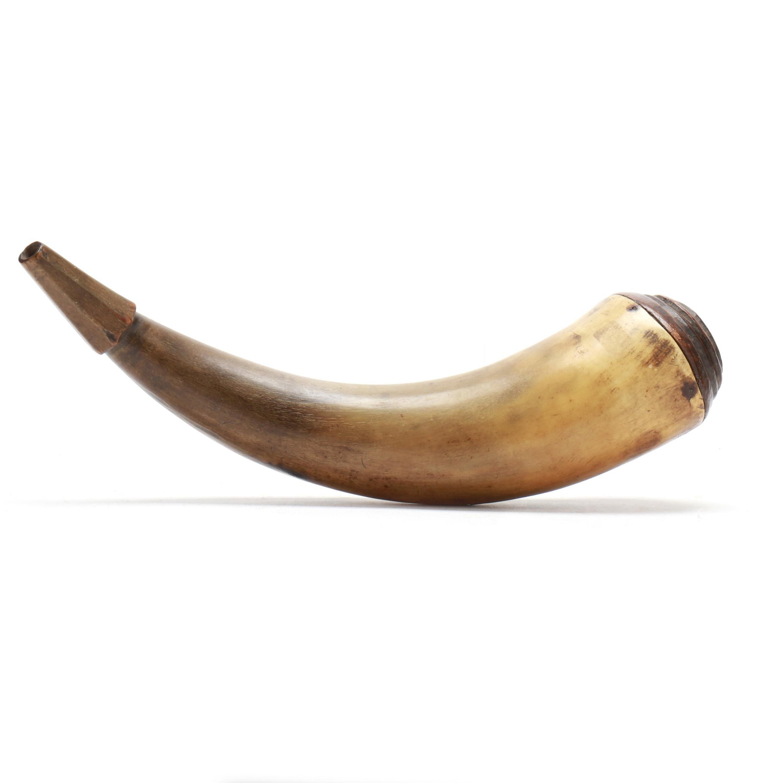 Early Piedmont North Carolina Powder Horn with Beehive Plug (1 of 5)