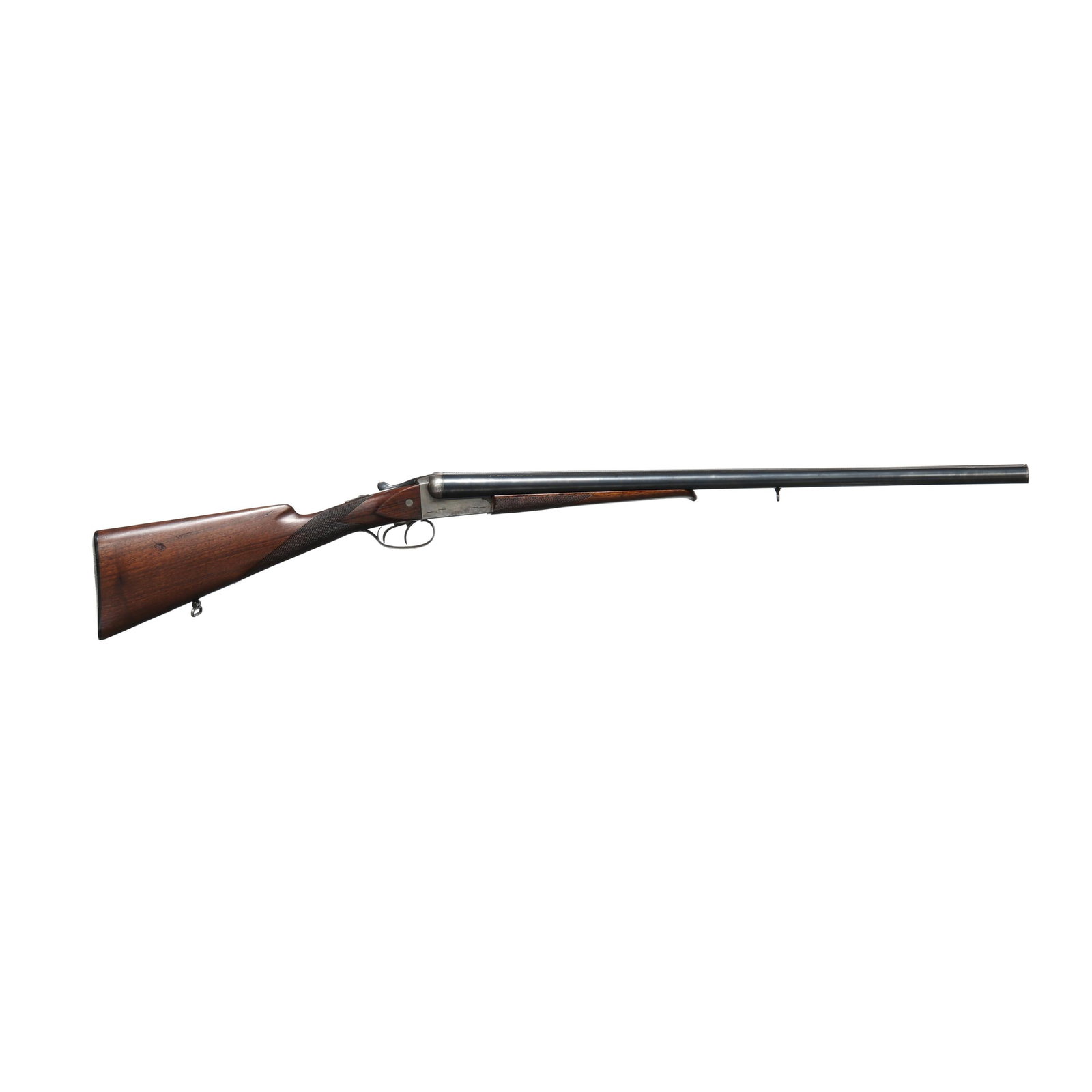 Husqvarna Model 615 12ga Boxlock Doublegun: Husqvarna Model 615 12ga Boxlock Doublegun Serial number 218718H present on water table and barrel lug, numerals 615 present on forend iron and water table, text of SVENSKT SPECIALISTAL and HUSQVARNA 