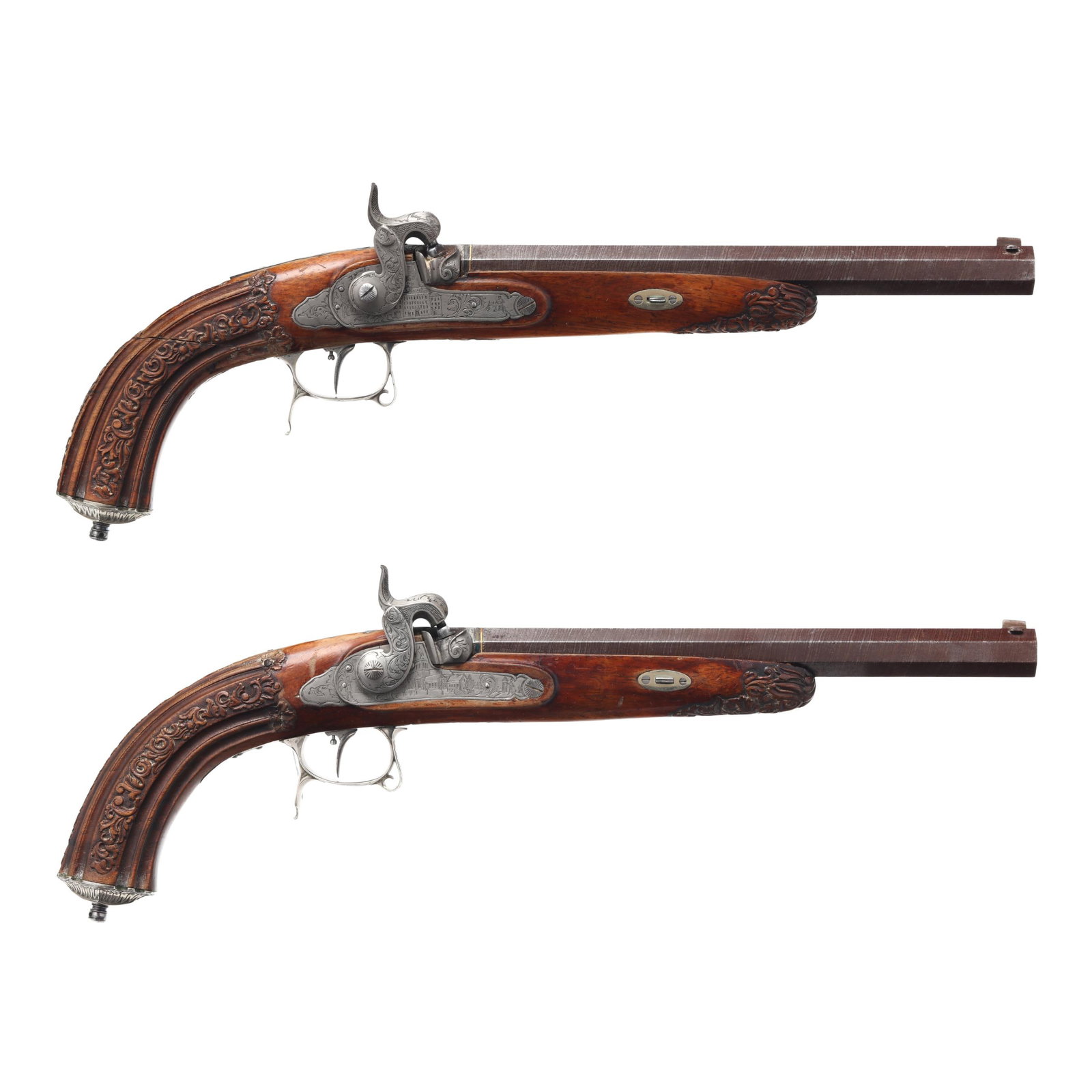 R. Welt G. Berlin Matched Pair Percussion Dueling Pistols (1 of 9)