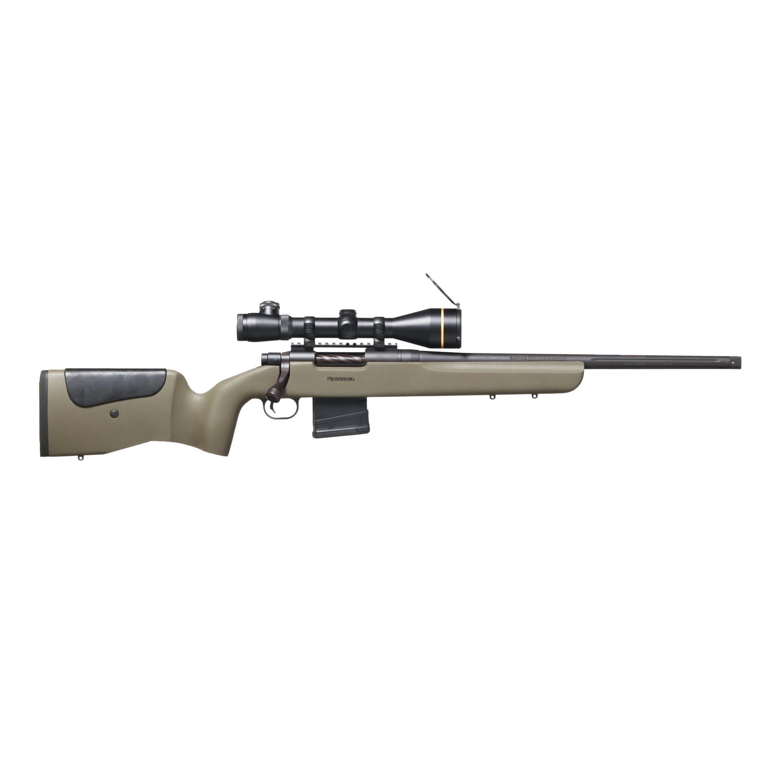 Mossberg Model MVP 7.62x51 NATO Bolt-Action Rifle w/ Optic: Mossberg Model MVP 7.62x51 NATO Bolt-Action Rifle w/ Optic Serial number MVP0010633 present on left side of receiver, text of CALIBER 7.62 NATO present on20 in. fluted barrel with threaded muzzle and 