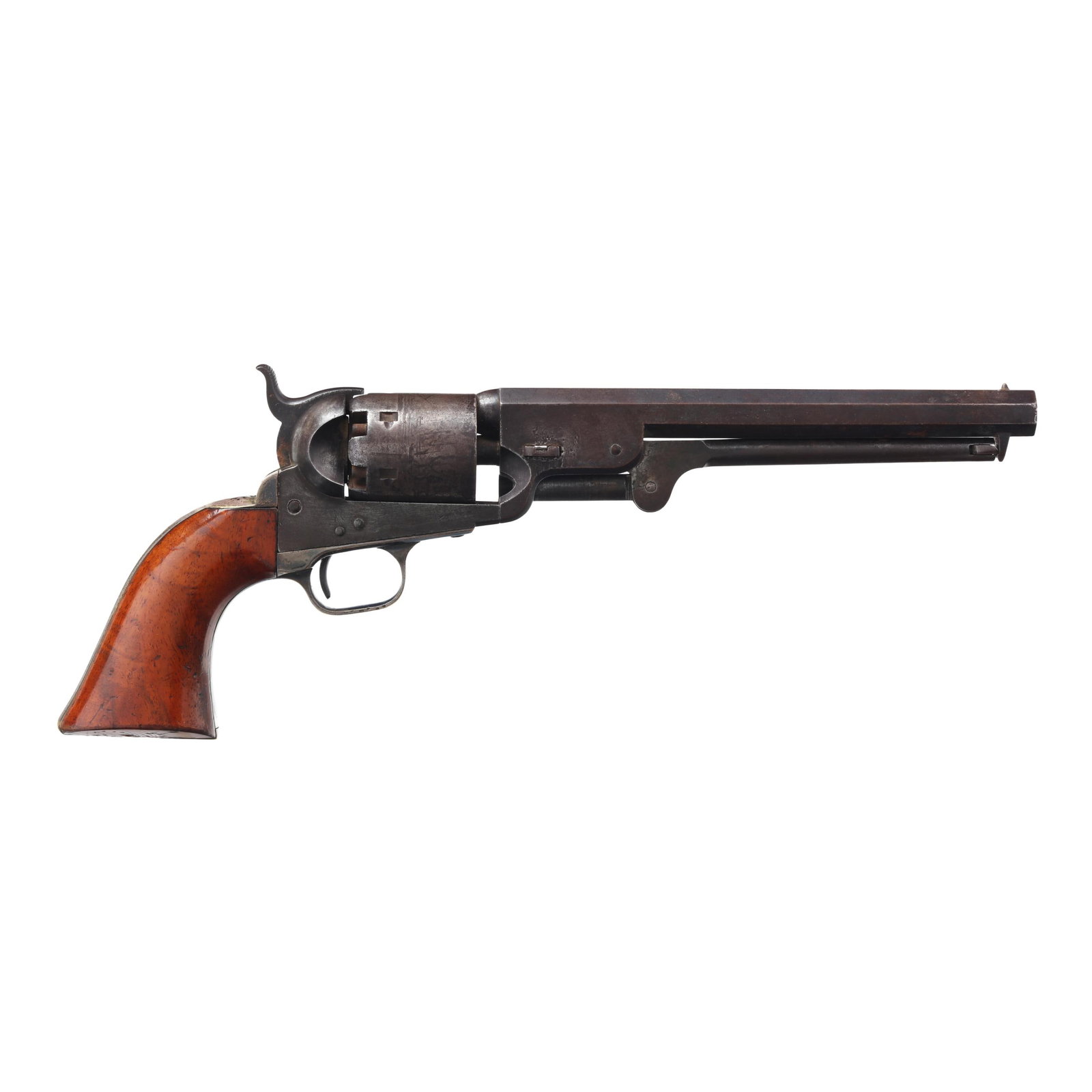 Colt 1851 .36 Cal. Revolver In Shadow Box Display w/ Powder Flask (1 of 9)