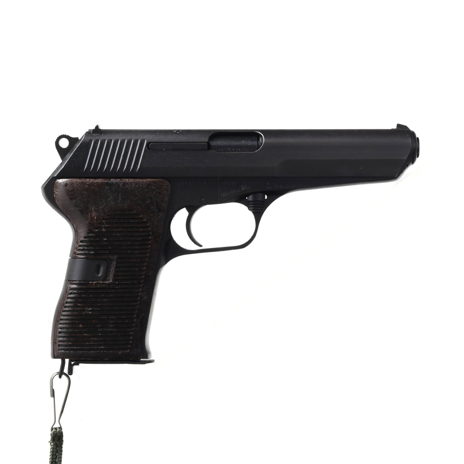 CZ Model 52 7.62x25mm Semi-Automatic Pistol w/ Holster, Additional Magazine & Accessories: CZ Model 52 7.62x25mm Semi-Automatic Pistol w/ Holster, Additional Magazine & Accessories Serial number LB3489 present on left side of frame, slide and barrel hood, text of VOP and 7.62 TOK CZECH 54 p