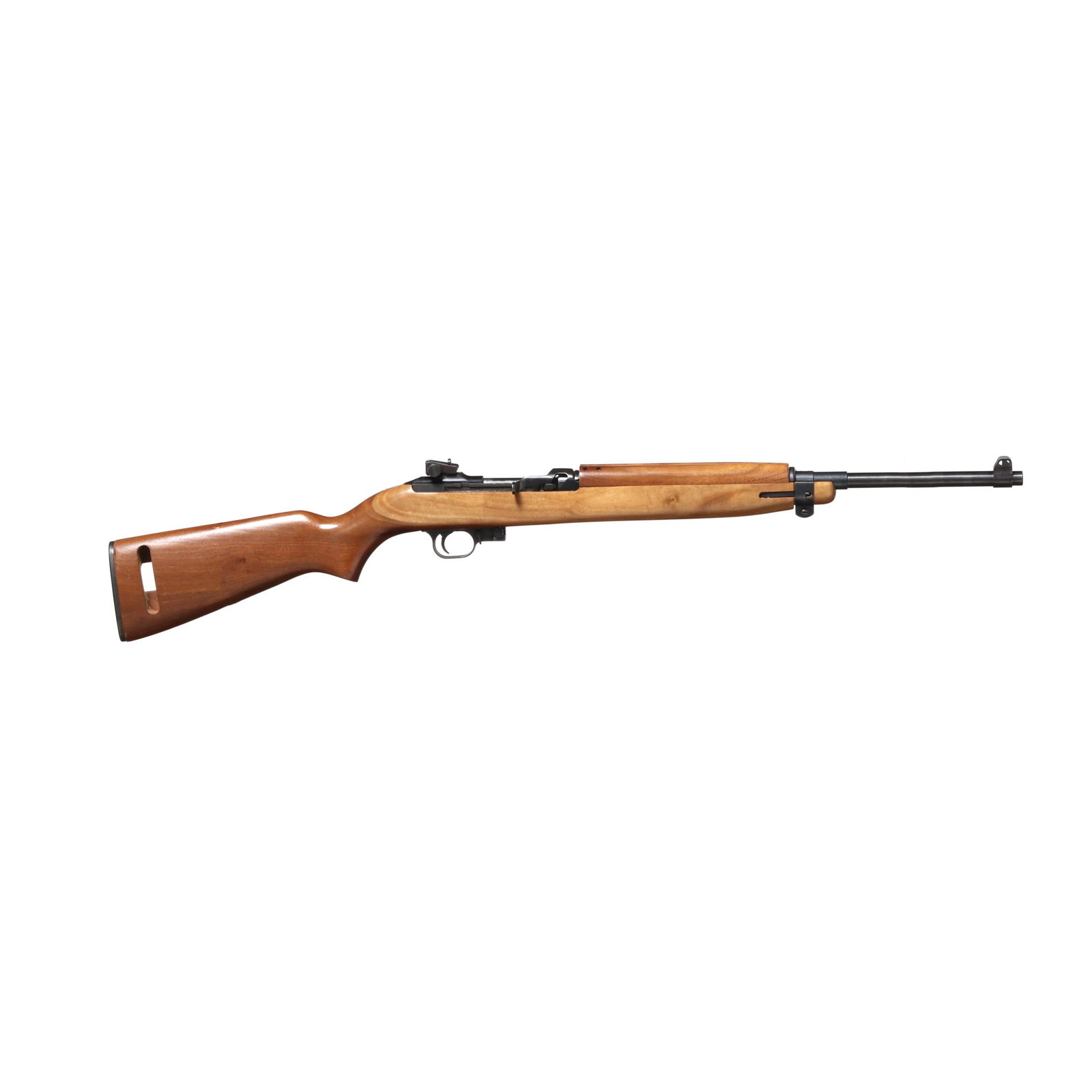 Universal M1 Carbine .30 Carbine Semi-Automatic Rifle: Universal M1 Carbine .30 Carbine Semi-Automatic Rifle Serial number 179011 present on rear of receiver, adjustable rear sight, manual safety, forward sling loop, walnut stock. Will require FFL transfe
