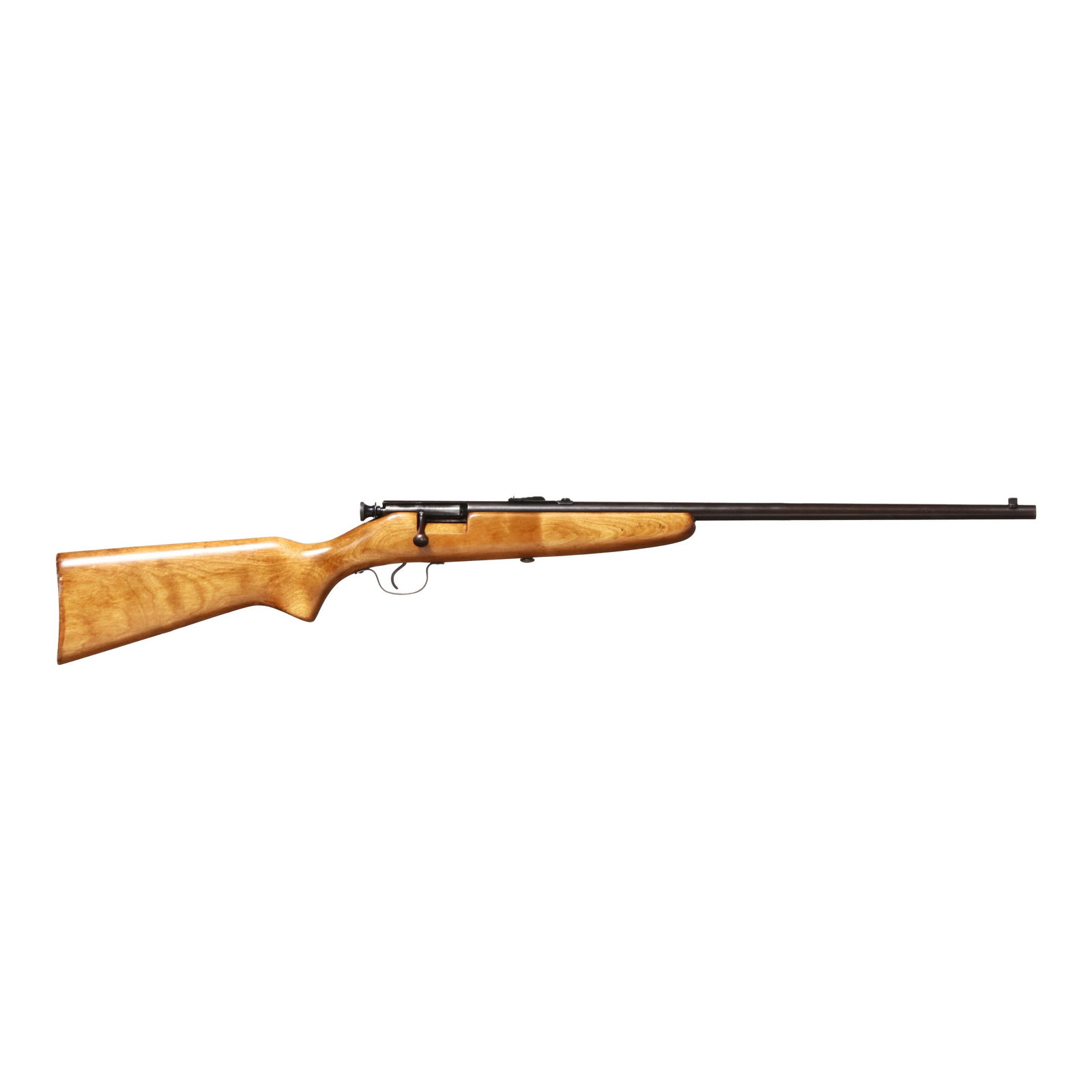 Stevens Model 15 .22 Rimfire Single-Shot Bolt-Action Rifle: Stevens Model 15 .22 Rimfire Single-Shot Bolt-Action Rifle No visible serial number (NVS), text of STEVENS MODEL 15 .22 SHORT, LONG OR LONG RIFLE present on 22 in. barrel with adjustable rear sight an