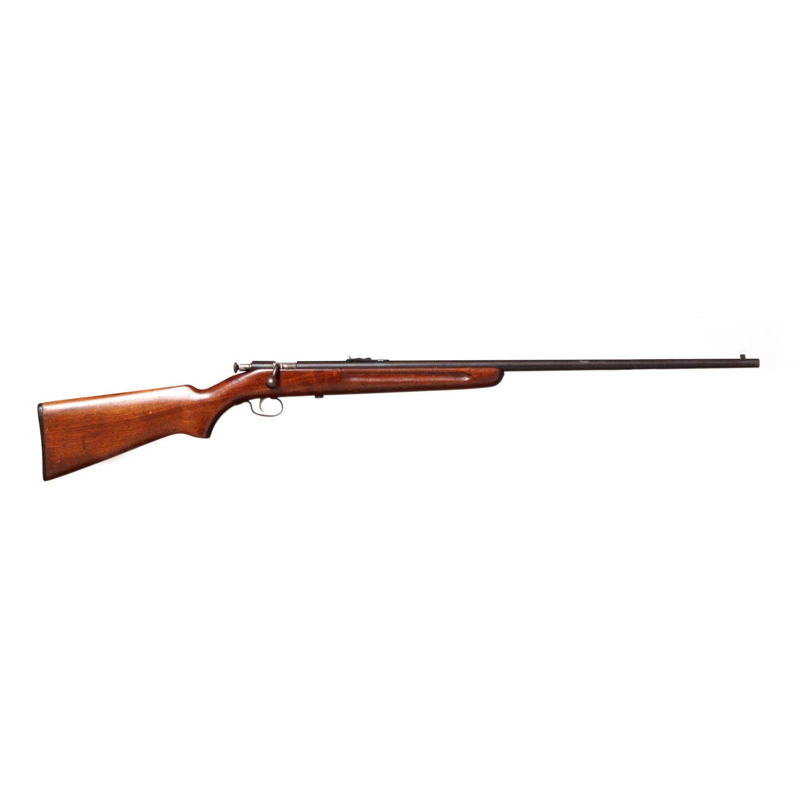 Winchester Model 67 .22 Short Bolt-Action Rifle: Winchester Model 67 .22 Short Bolt-Action Rifle No visible serial number (NVS), text of WINCHESTER MODEL 67 .22 SHORT present on 27 in. barrel with adjustable rear sight and dovetail front sight, smoo