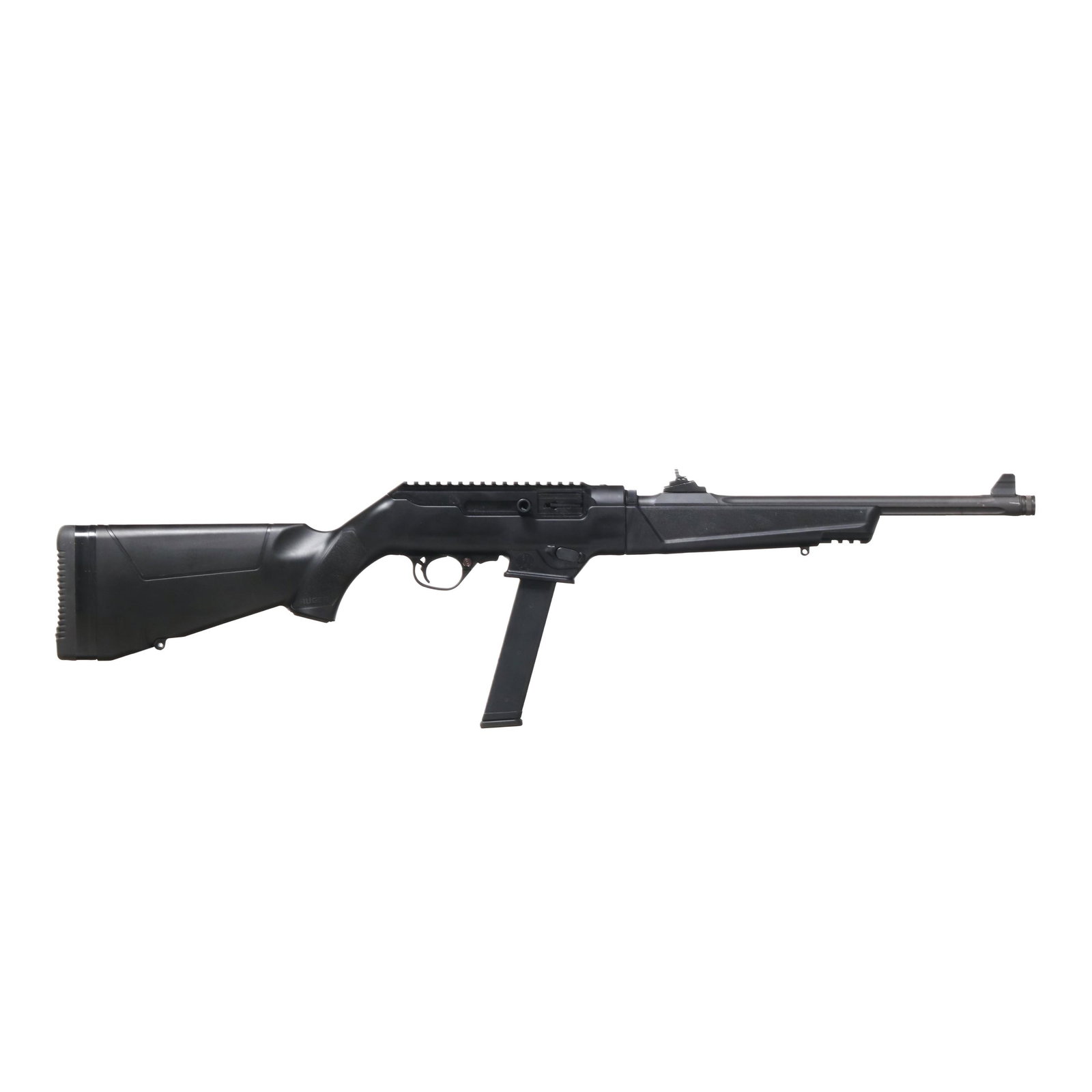 Ruger PCC .40 S&W Take-Down Semi-Automatic Rifle: Ruger PCC .40 S&W Take-Down Semi-Automatic Rifle Serial number 912-08811 present on right side of receiver, text of PC CARBINE present on left side of receiver, text of 40 S&W present on fluted 16 in.