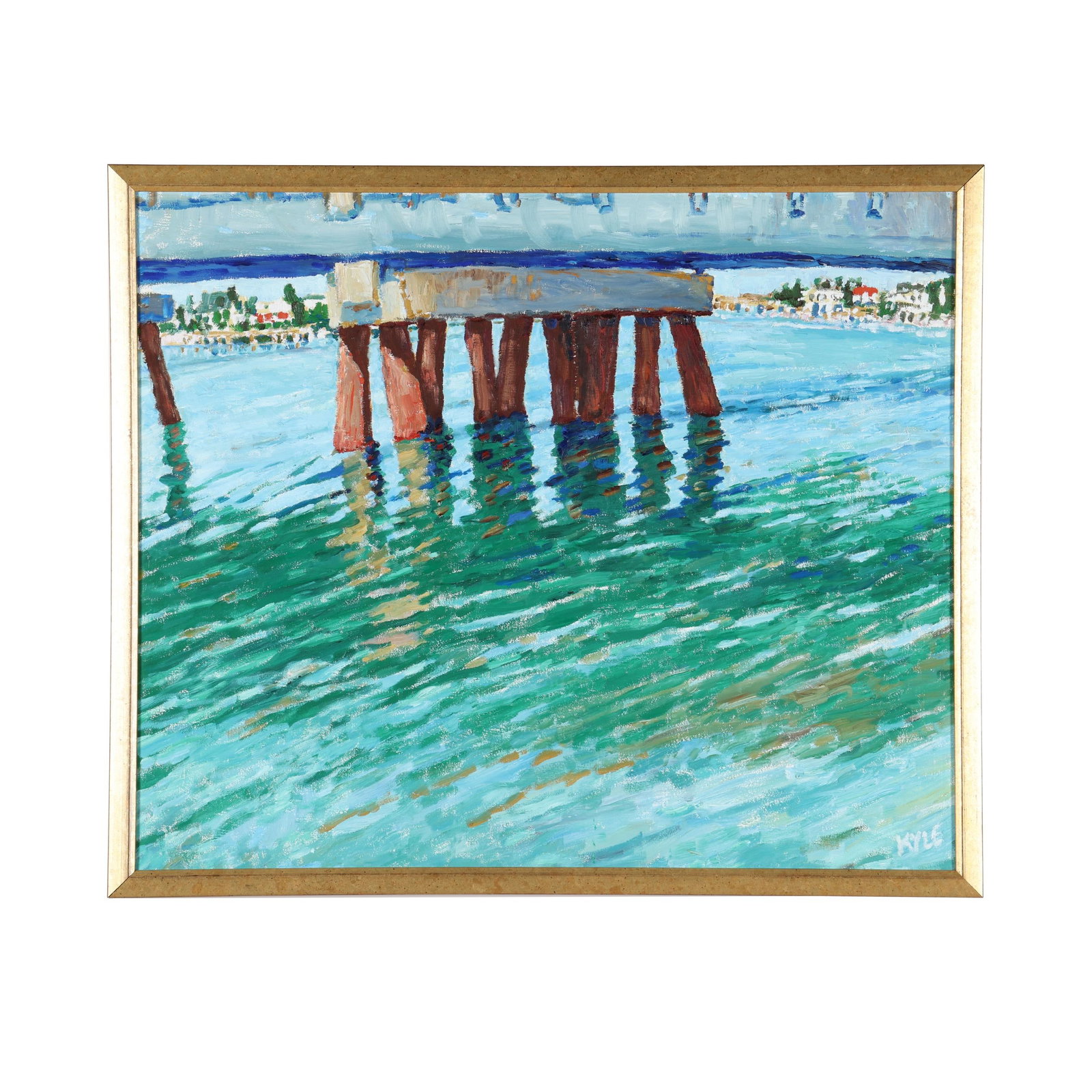Kyle Highsmith (American, b. 1947), View under the Bridge: Kyle Highsmith (American, b. 1947), View under the Bridge oil on canvas, signed at lower right, retaining gallery labels to the verso, framed. Frame dimensions 31 3/4 x 37 3/4 in. Born in Greenville, 