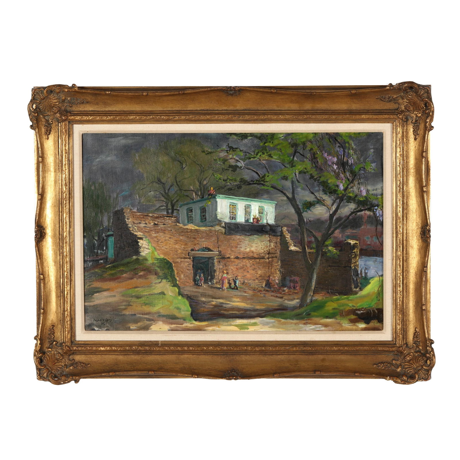 Francis Speight (American, 1896-1989), The Ice House: Francis Speight (American, 1896-1989), The Ice House oil on linen, 1961, signed and dated at lower left, presented in a period frame. Stretcher size 16 x 24 in. Francis Speight was born in rural Berti