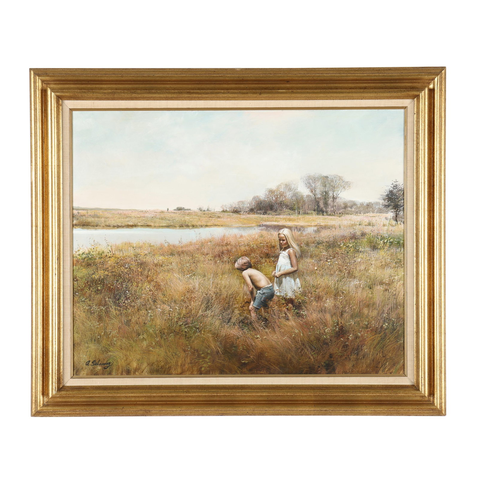 Adolf Sehring (Russian American, 1930-2015), Fun Time: Adolf Sehring (Russian American, 1930-2015), Fun Time oil on canvas, circa 1978, signed at lower left, framed. Stretcher size 24 x 30 in.; Frame dimensions 31 1/4 x 37 1/4 in. Adolf Sehring was born J