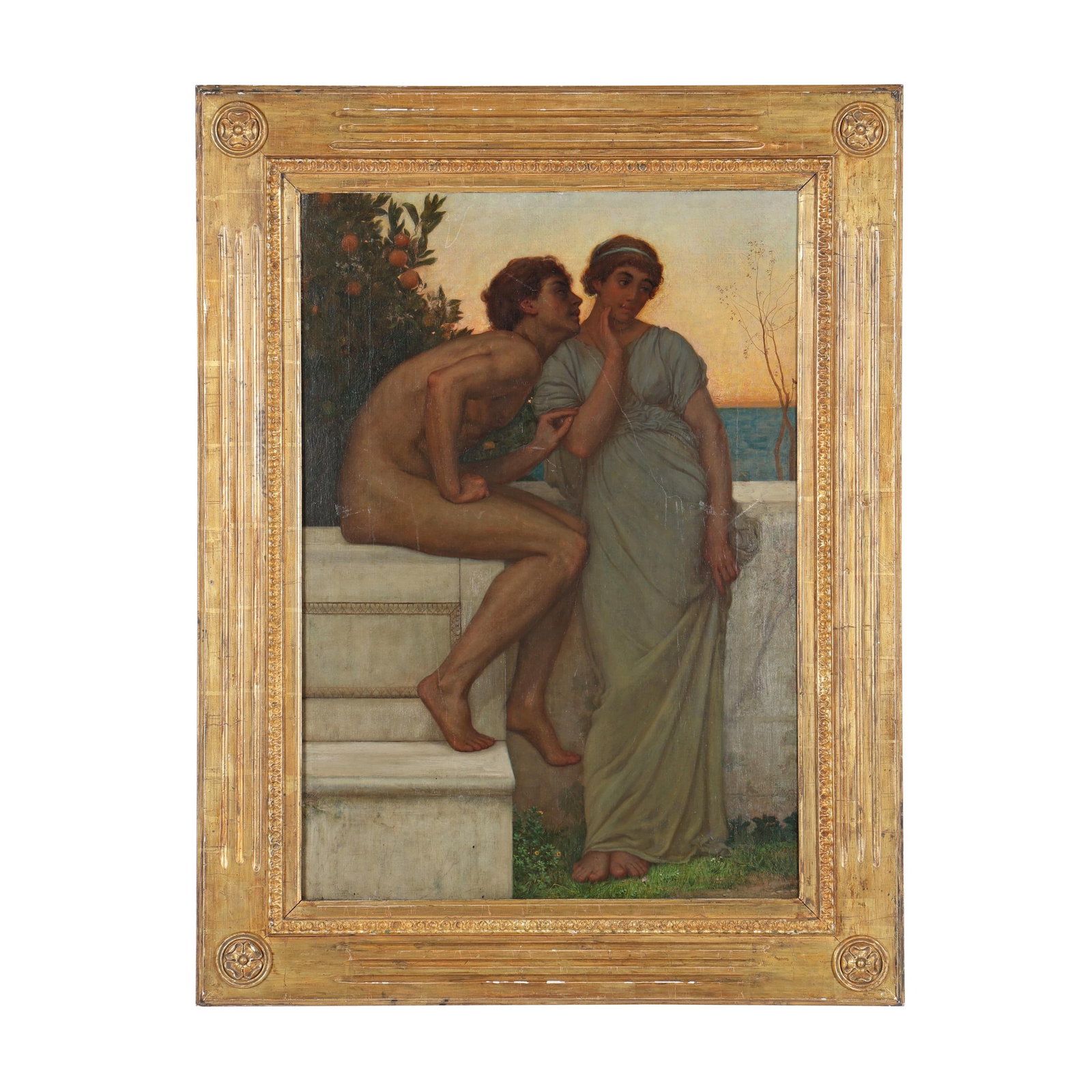 Matthew Ridley Corbet (English, 1850-1902), In the Sacred Grove: Matthew Ridley Corbet (English, 1850-1902), In the Sacred Grove oil on canvas, 1883, signed and dated at lower right, presented in a later gilt frame. Stretcher size 30 x 21 in.; Frame dimensions 38 x