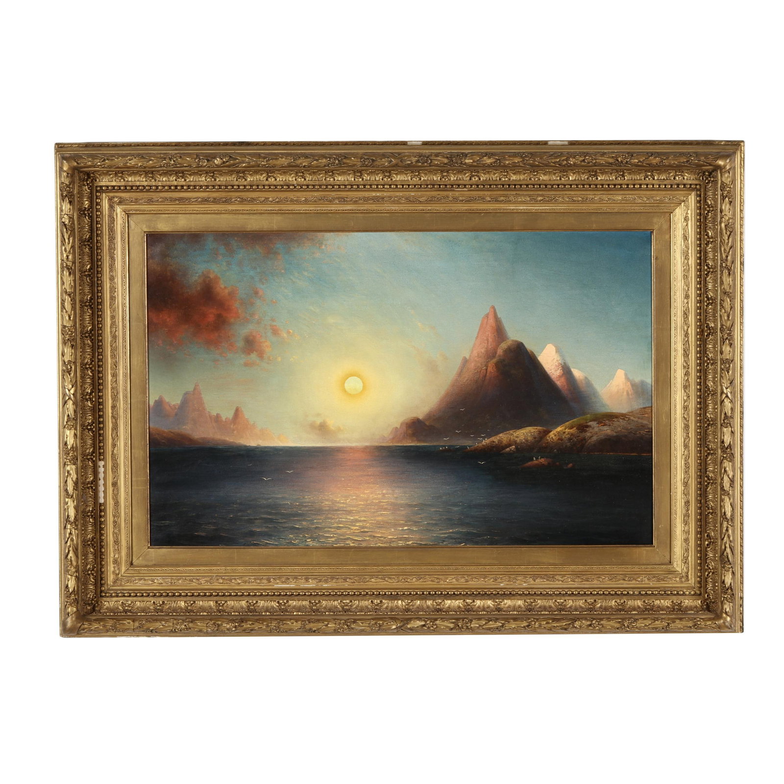Magnus Thulstrup Bagge (Norwegian, 1825-1894), Midnight Sun with the Islands in Lofoten (1 of 19)