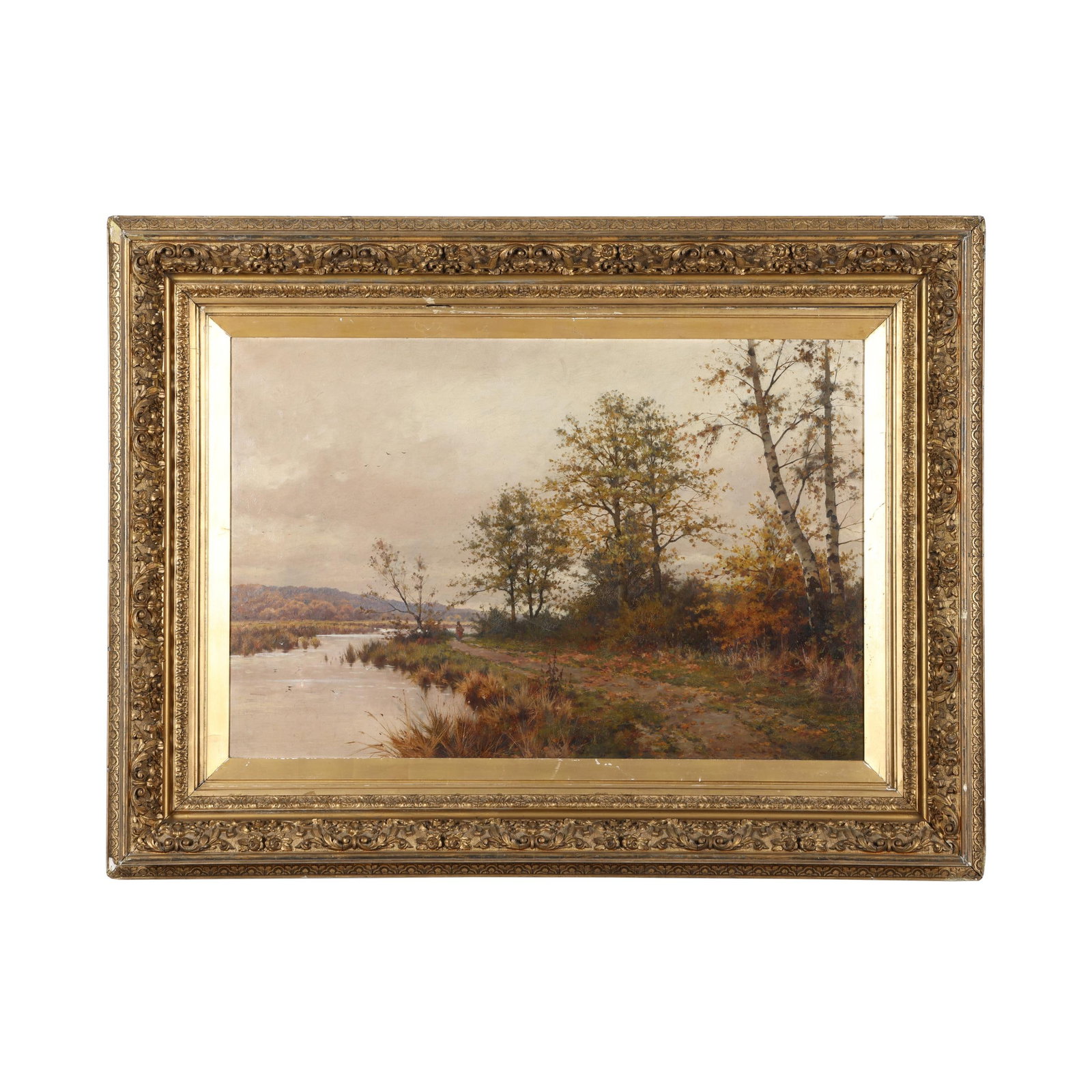 Joseph Paulmen (British, fl. 1880-1900), Autumnal Landscape with River (1 of 8)