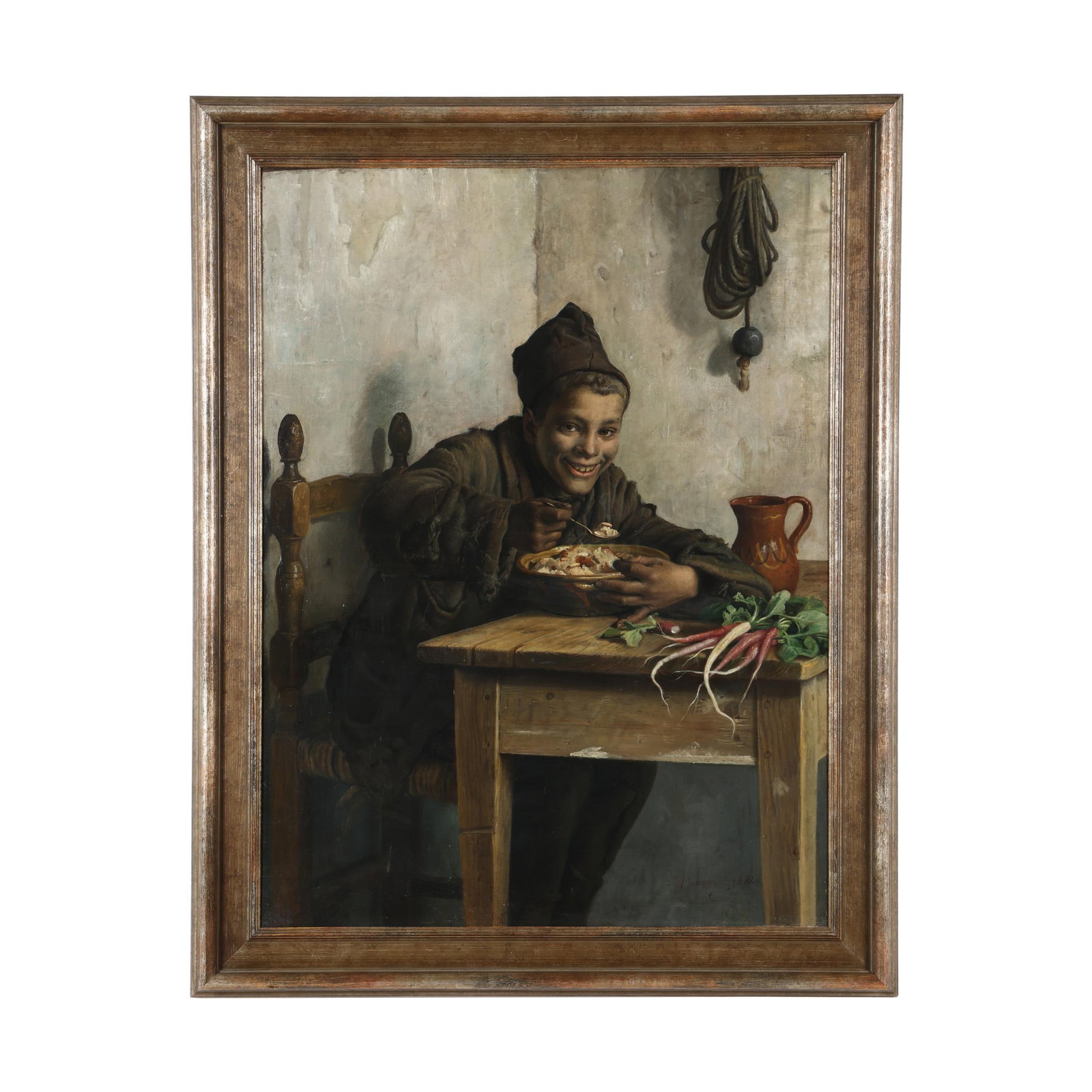 Aurelio Zingoni (Italian, 1853-1922), The Chimney Sweep's Lunch (1 of 8)