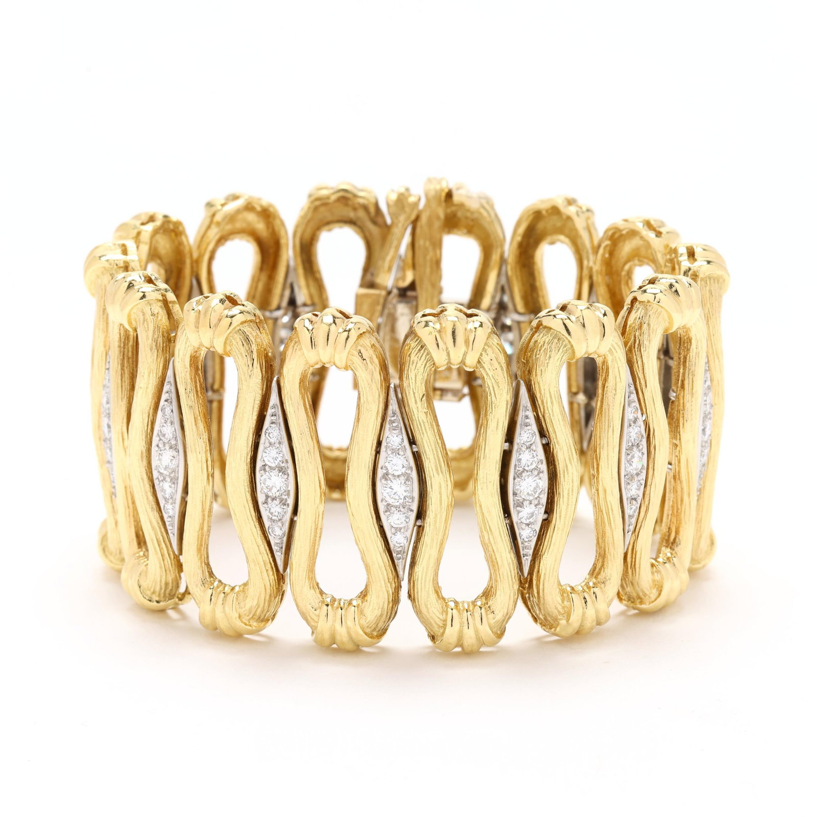 Vintage Gold, Platinum, and Diamond Bracelet (1 of 8)