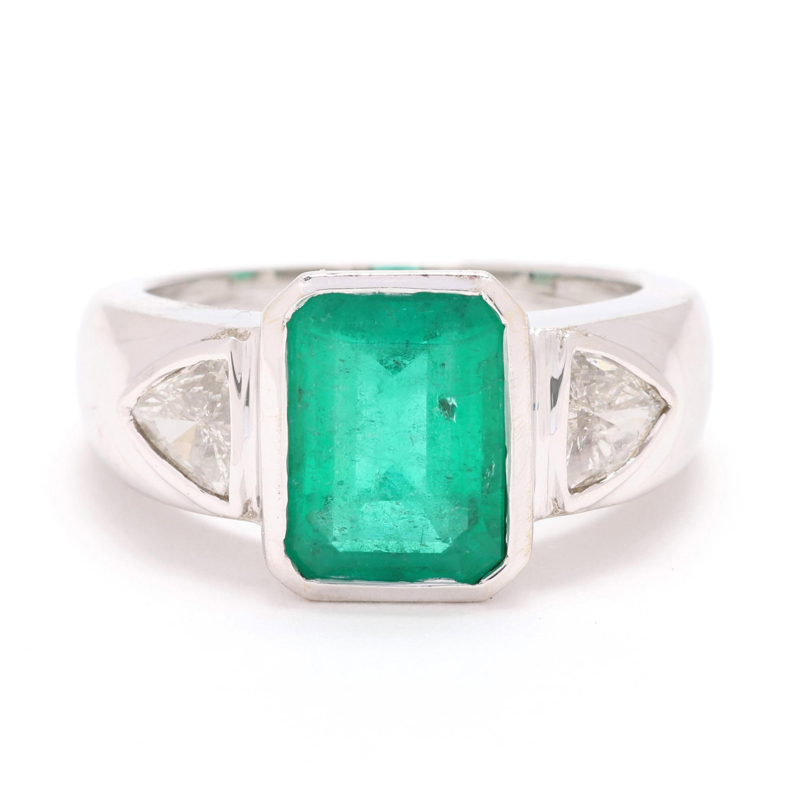 White Gold, Emerald, and Diamond Ring (1 of 7)