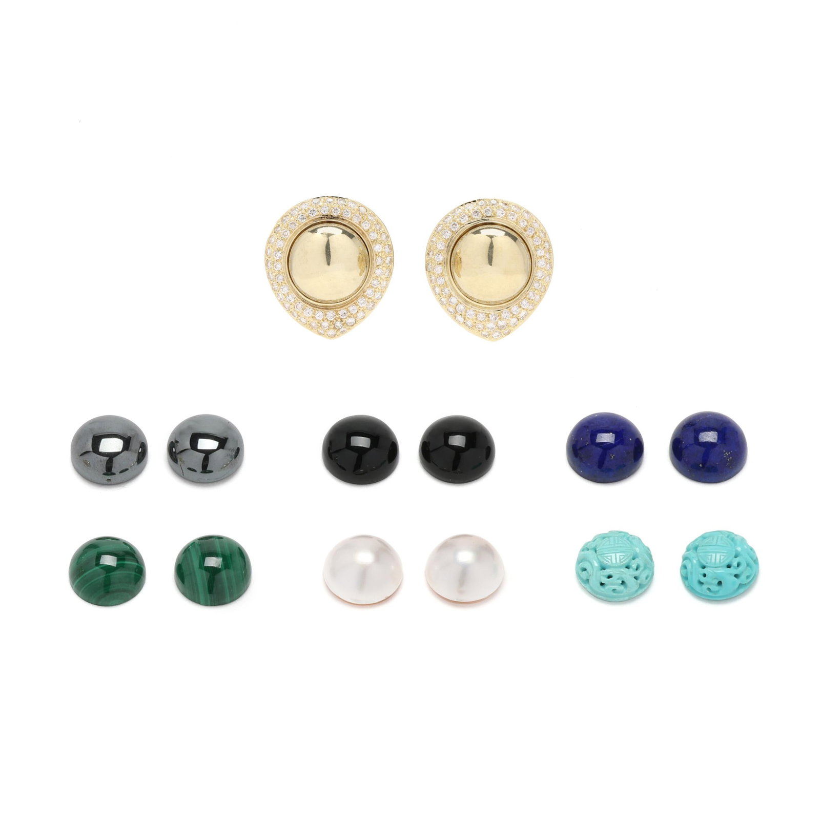 Gold and Diamond Convertible Earring Set (1 of 9)
