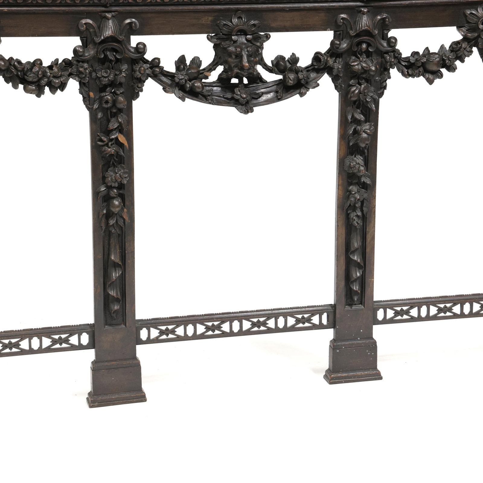 Chinese Chippendale Style Carved Mahogany Cabinet on Stand - 11