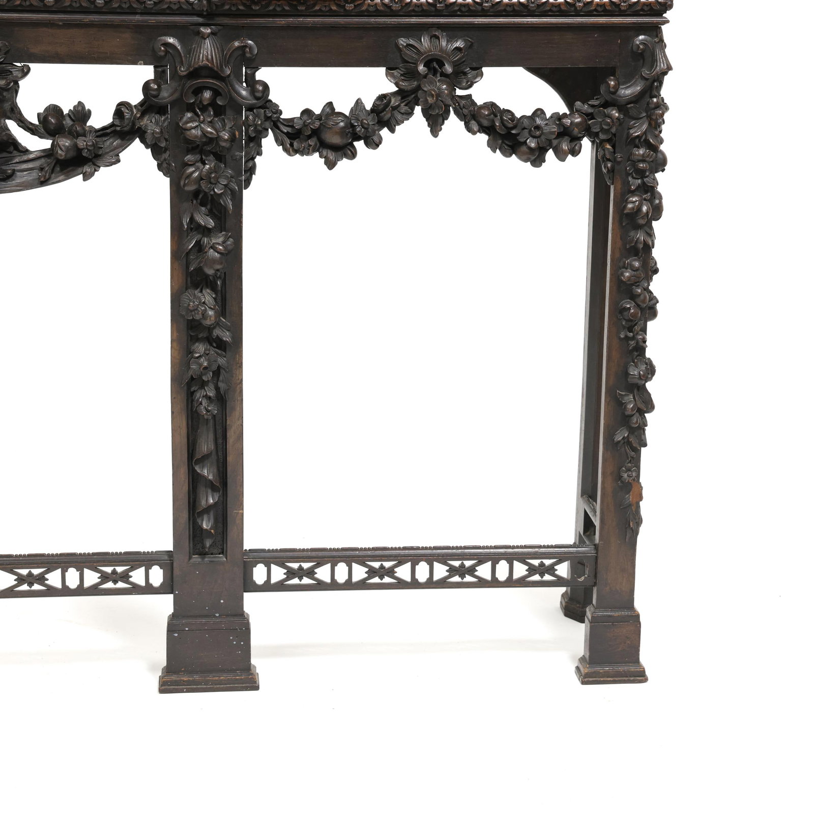 Chinese Chippendale Style Carved Mahogany Cabinet on Stand - 12