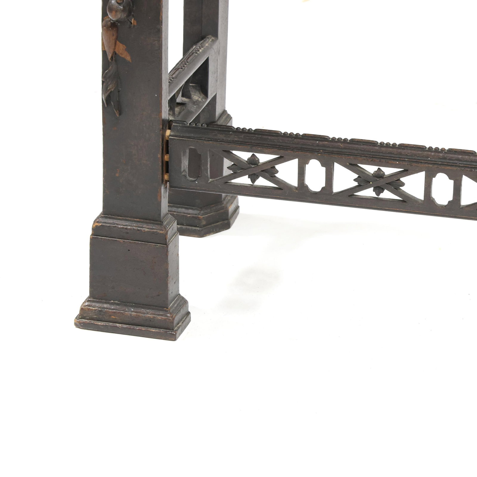 Chinese Chippendale Style Carved Mahogany Cabinet on Stand - 13