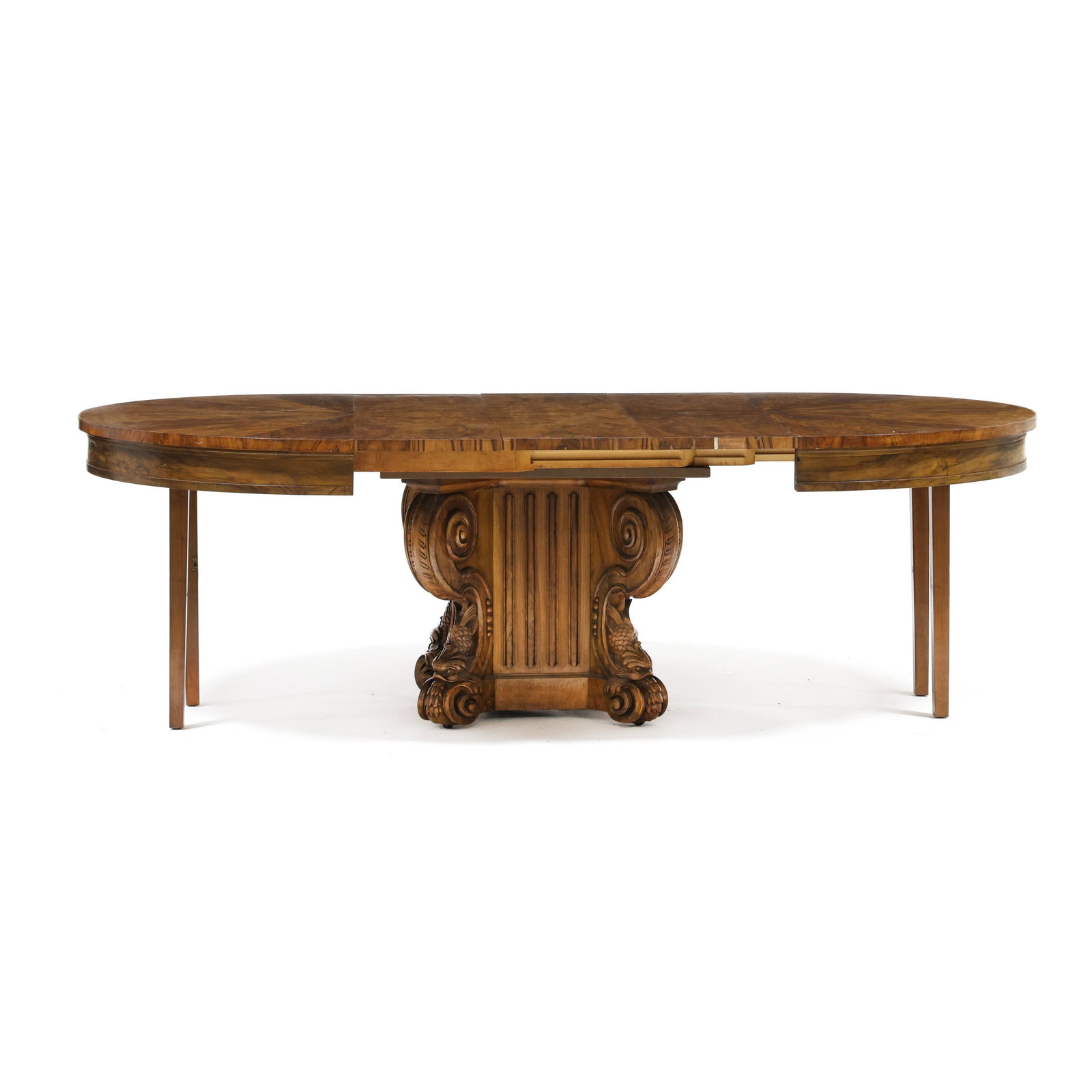 Renaissance Revival Carved Circassian Walnut Dining Table (1 of 9)