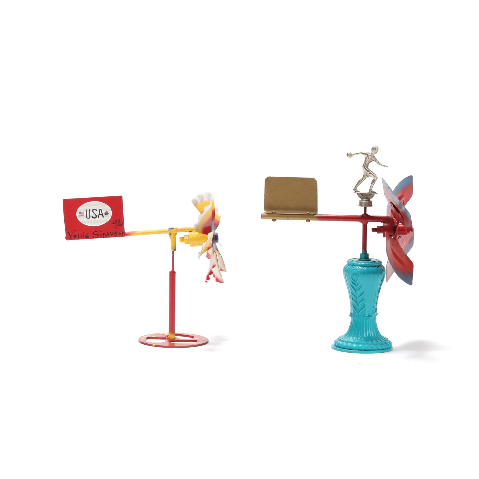 Vollis Simpson (NC, 1919-2013), Two Tabletop Whirligigs (1 of 8)