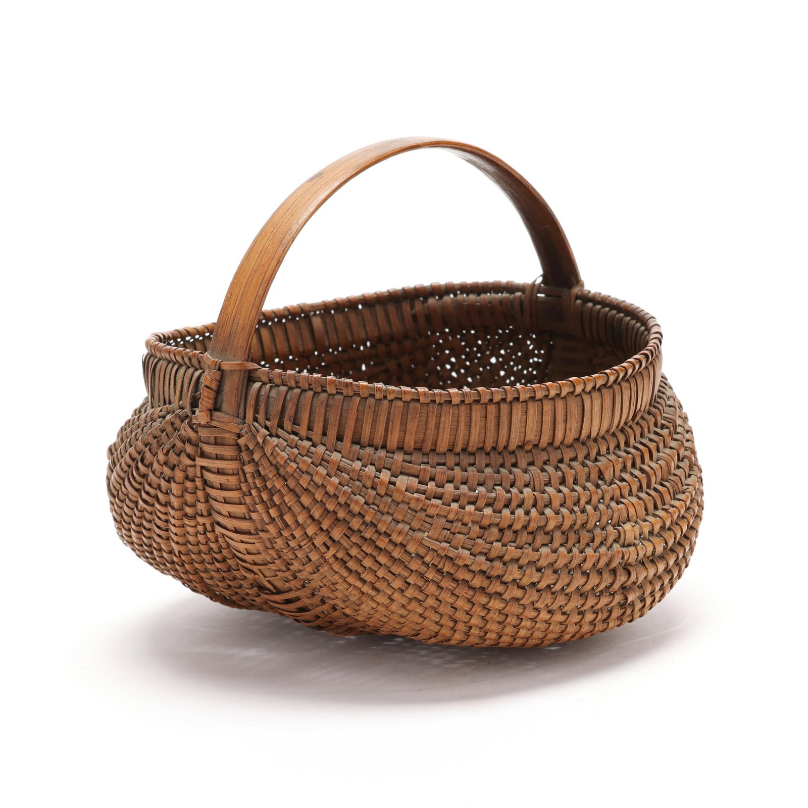 Mary Causby (Burke County, NC, 1873-1955), Miniature Splint Oak Rib-Type Basket (1 of 10)