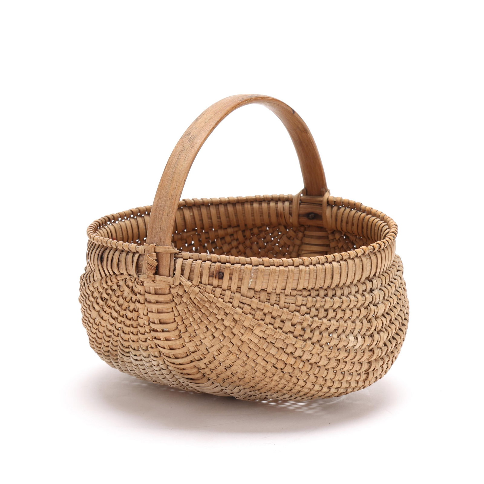 Mary Causby (Burke County, NC, 1873-1955), Miniature Splint Oak Rib-Type Basket (1 of 10)